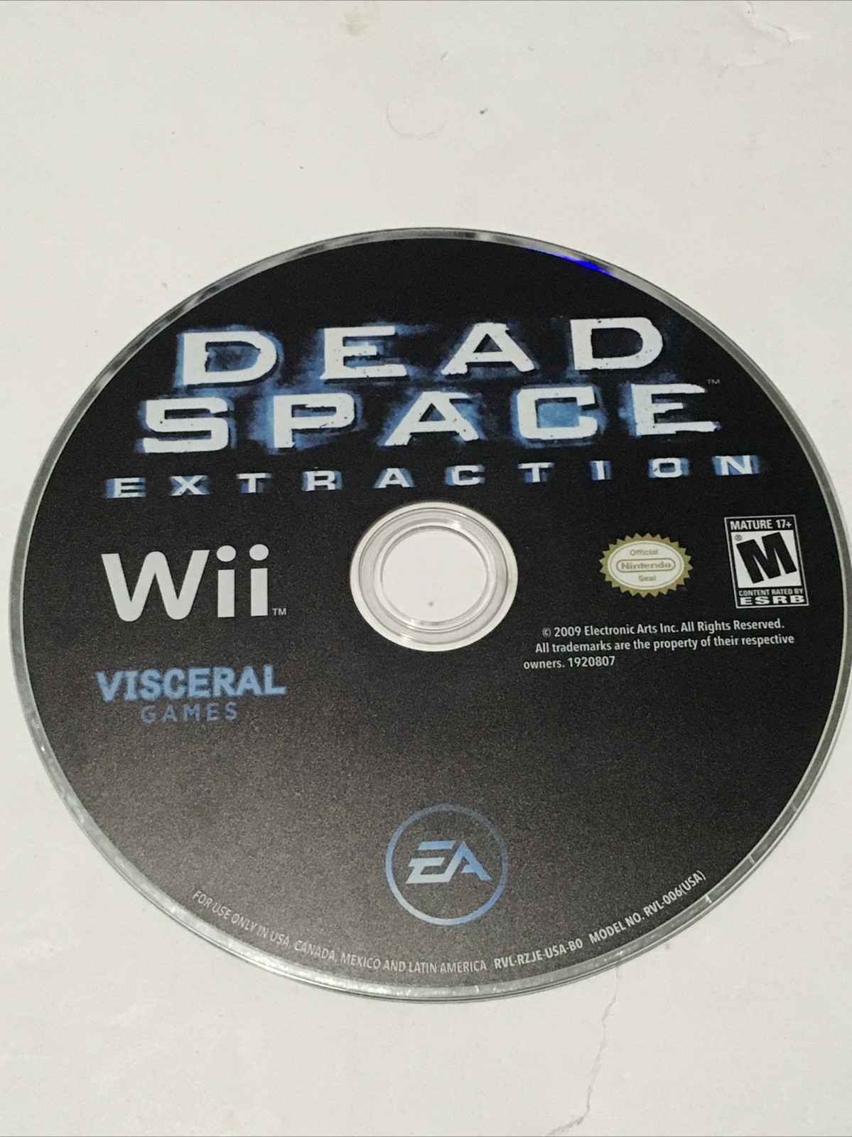 Dead Space Extraction (Nintendo Wii, 2009) Disc Only Tested Works