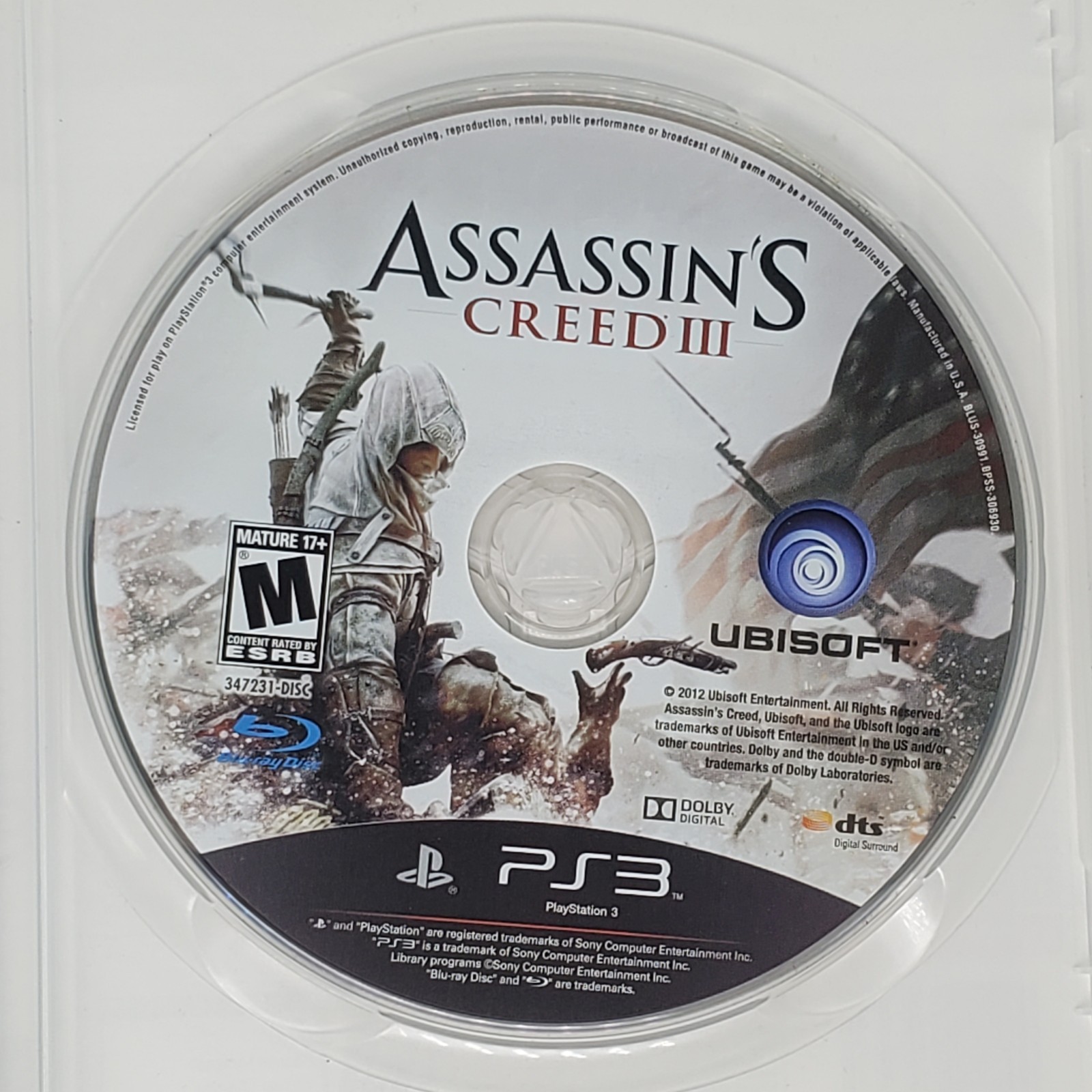 Assassin’s Creed III 3 PlayStation 3 PS3 Complete In Box Tested Working Good.