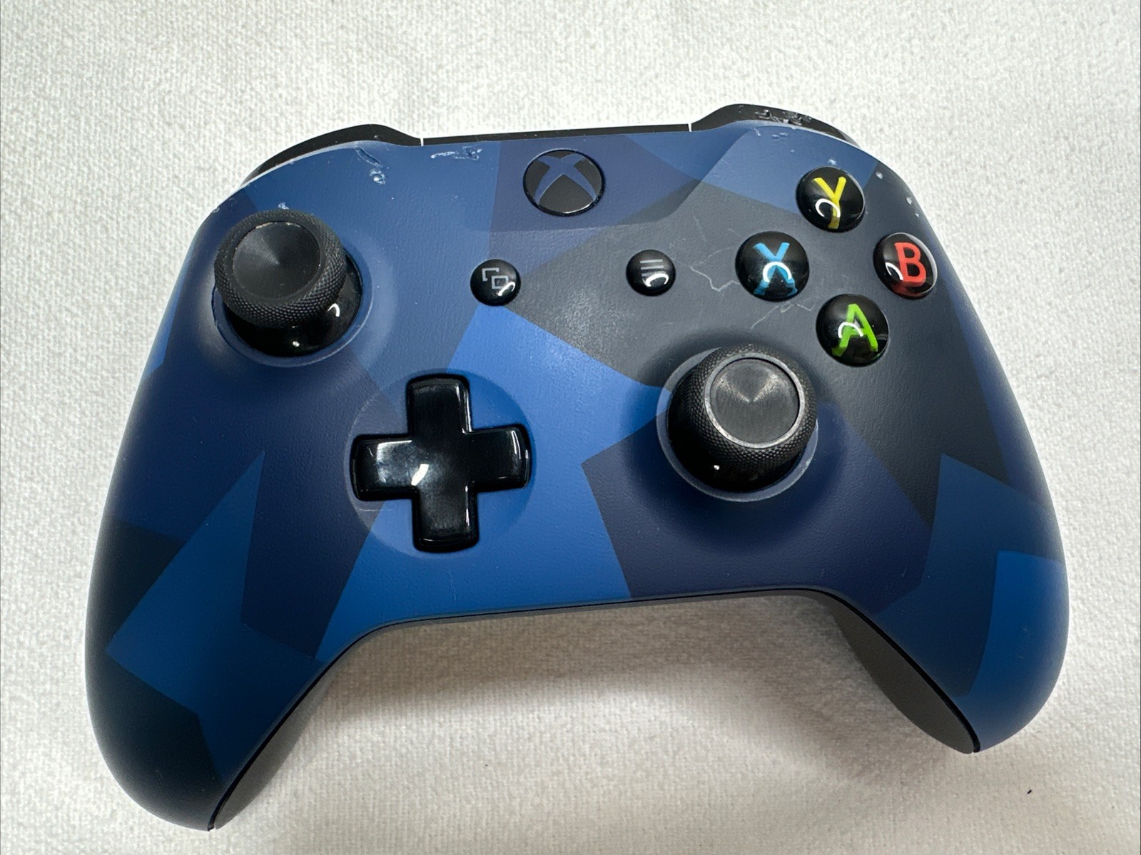 Microsoft Xbox One Wireless Controller Model 1708 Blue Black -DAMAGED