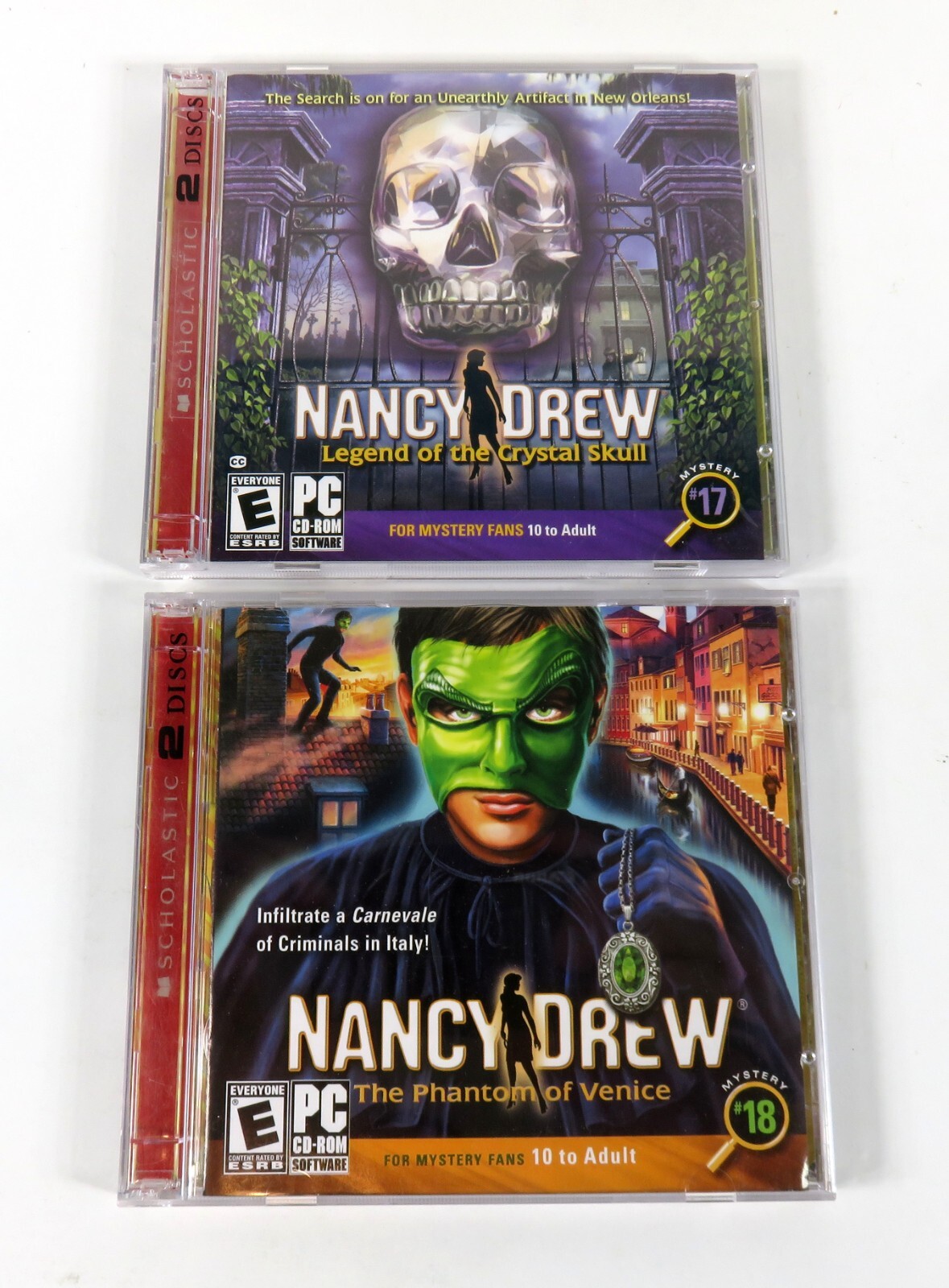 Nancy Drew Mystery 17 Crystal Skull 18 Phantom of Venice Interactive PC CD