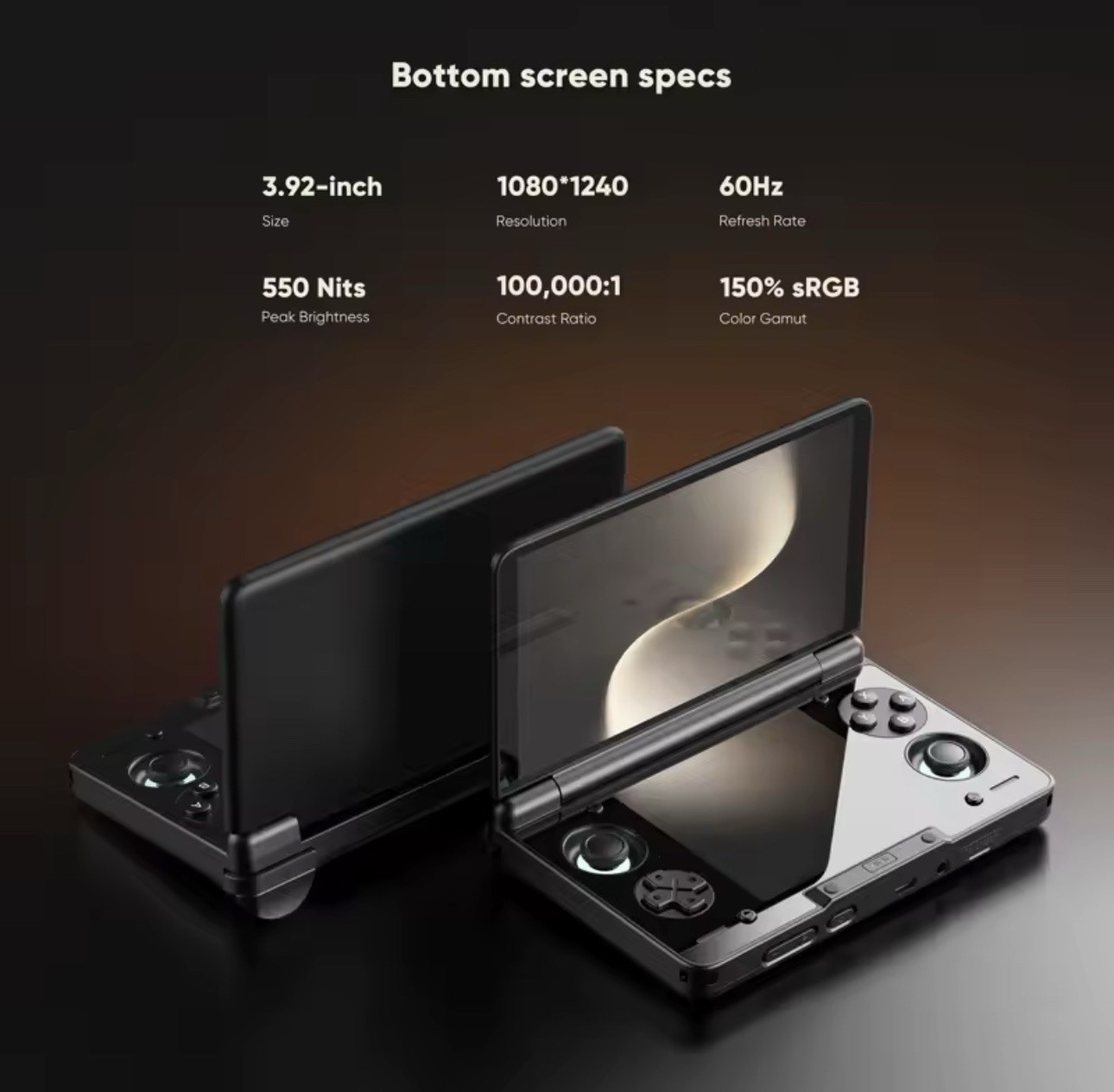 AYN Thor Pro Handheld Video Game Console 256GB Storage, Black Color