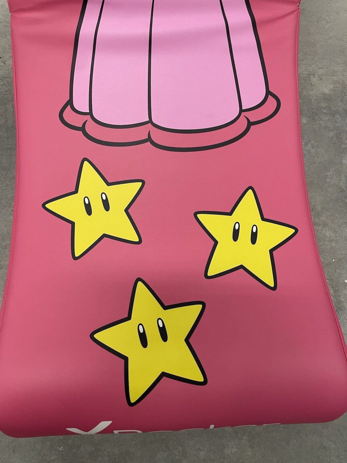 X Rocker Super Mario Princess Peach Pink Floor Gaming Rocker Chair Rare HTF EUC
