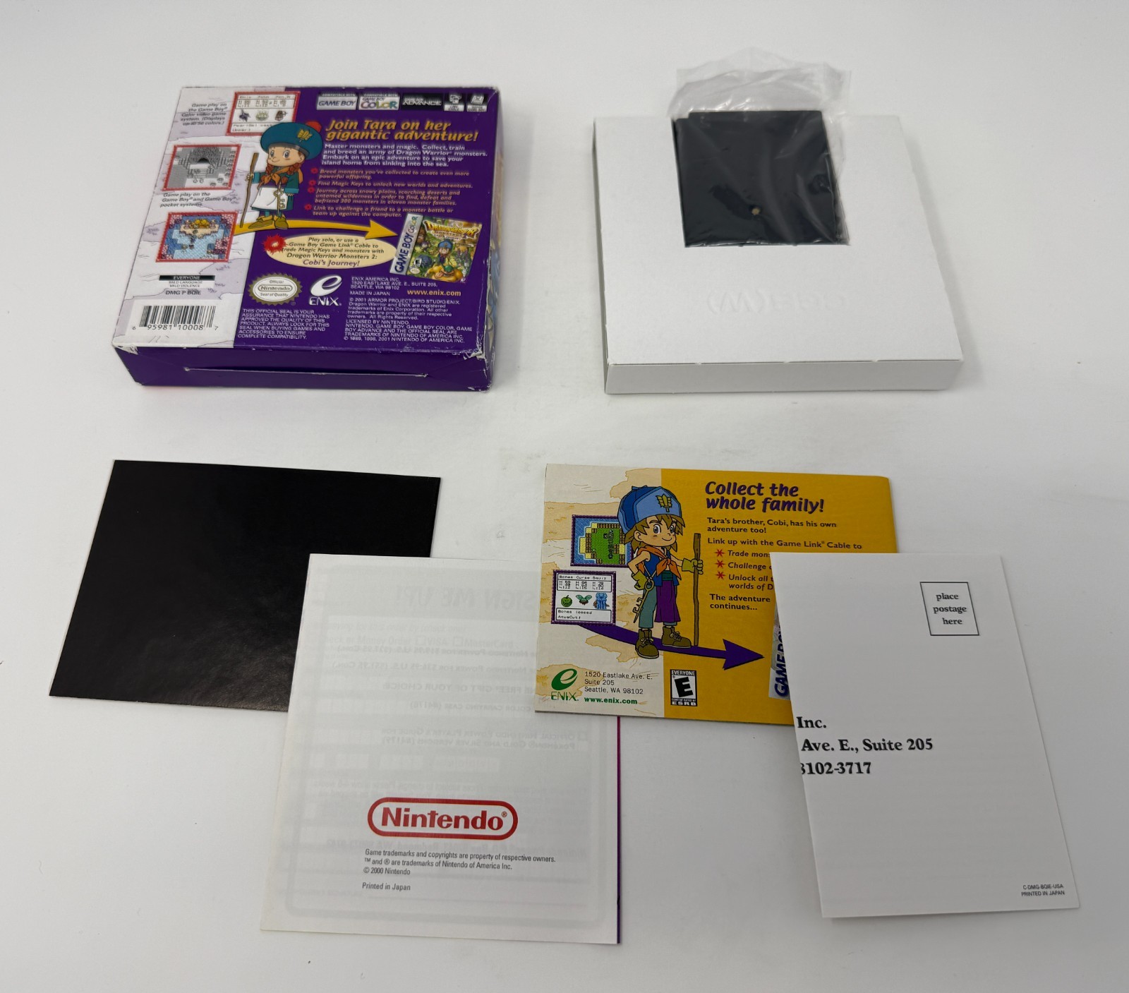 Dragon Warrior Monsters 2 Tara’s Adventure COMPLETE Nintendo Game Boy Color GBC