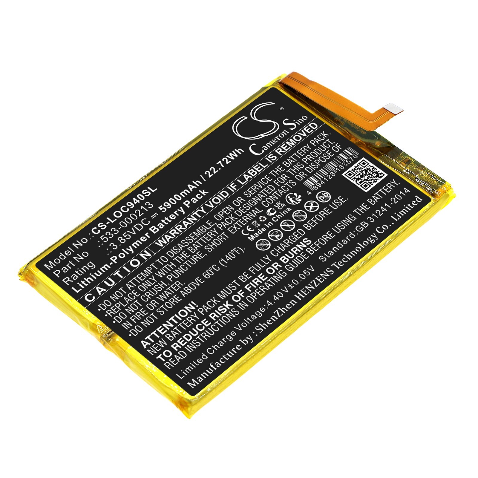 BATTERIE 5900mAh Type 533-000213 For Logitech 940-000198, G Cloud, GR0006