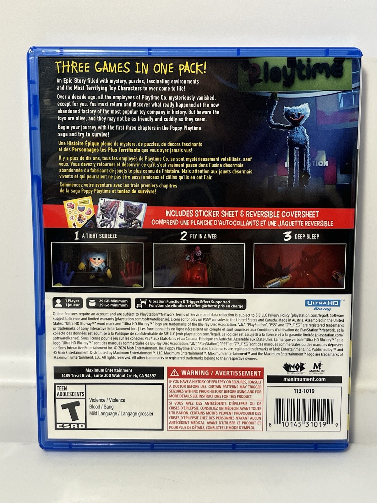 Poppy Playtime Triple Pack – (Sony PlayStation 5) CIB Complete – Tested