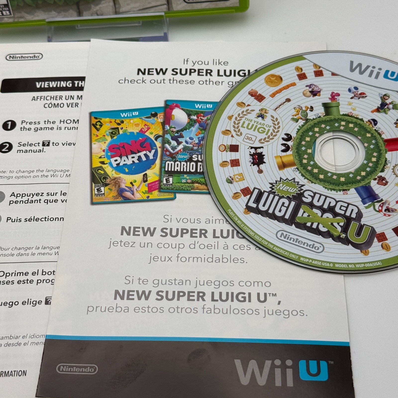 New Super Luigi U (Nintendo Wii U, 2013) CIB