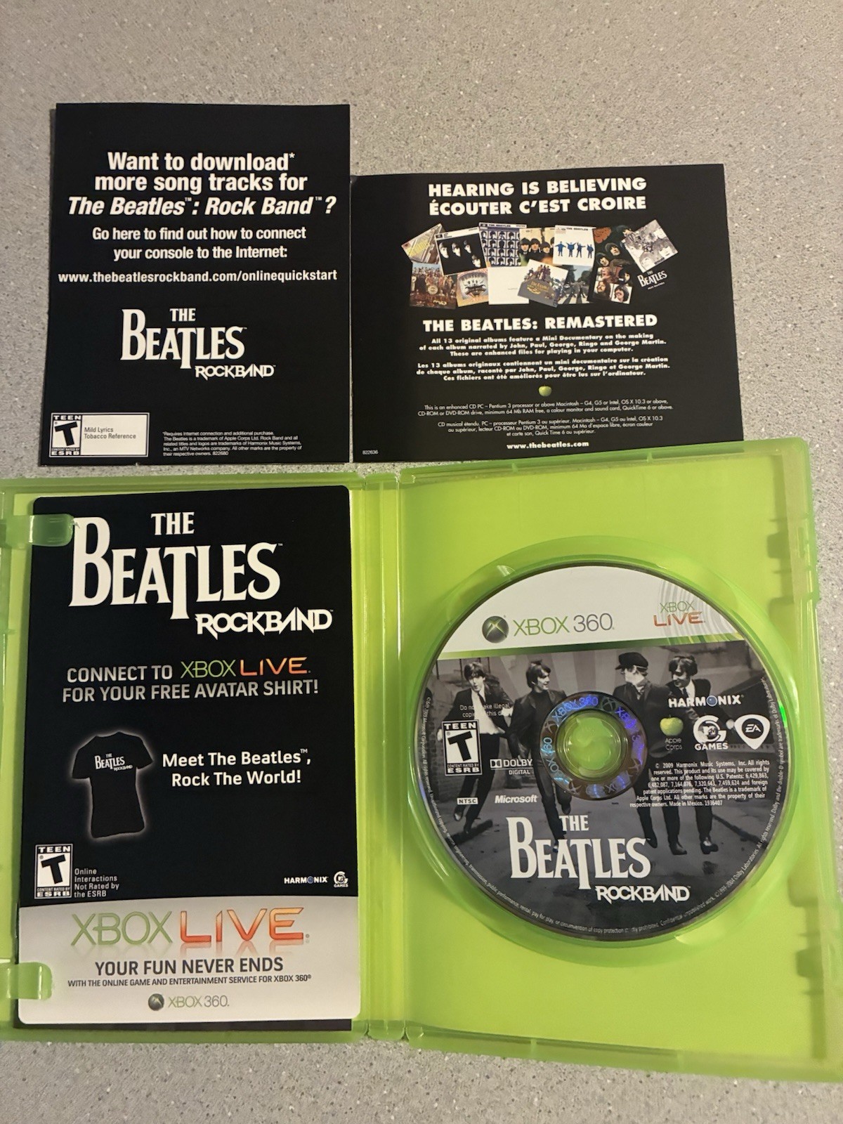 The Beatles Rock Band Xbox 360 Complete w/ Manual & Inserts – Tested Working