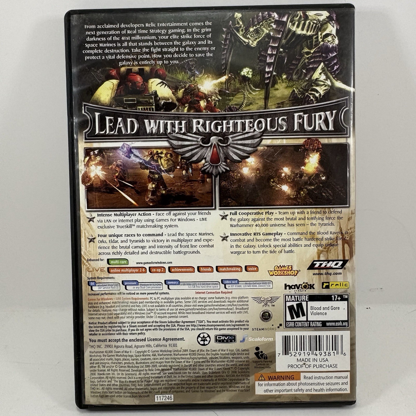 Warhammer 40,000 Dawn of War II – PC CIB