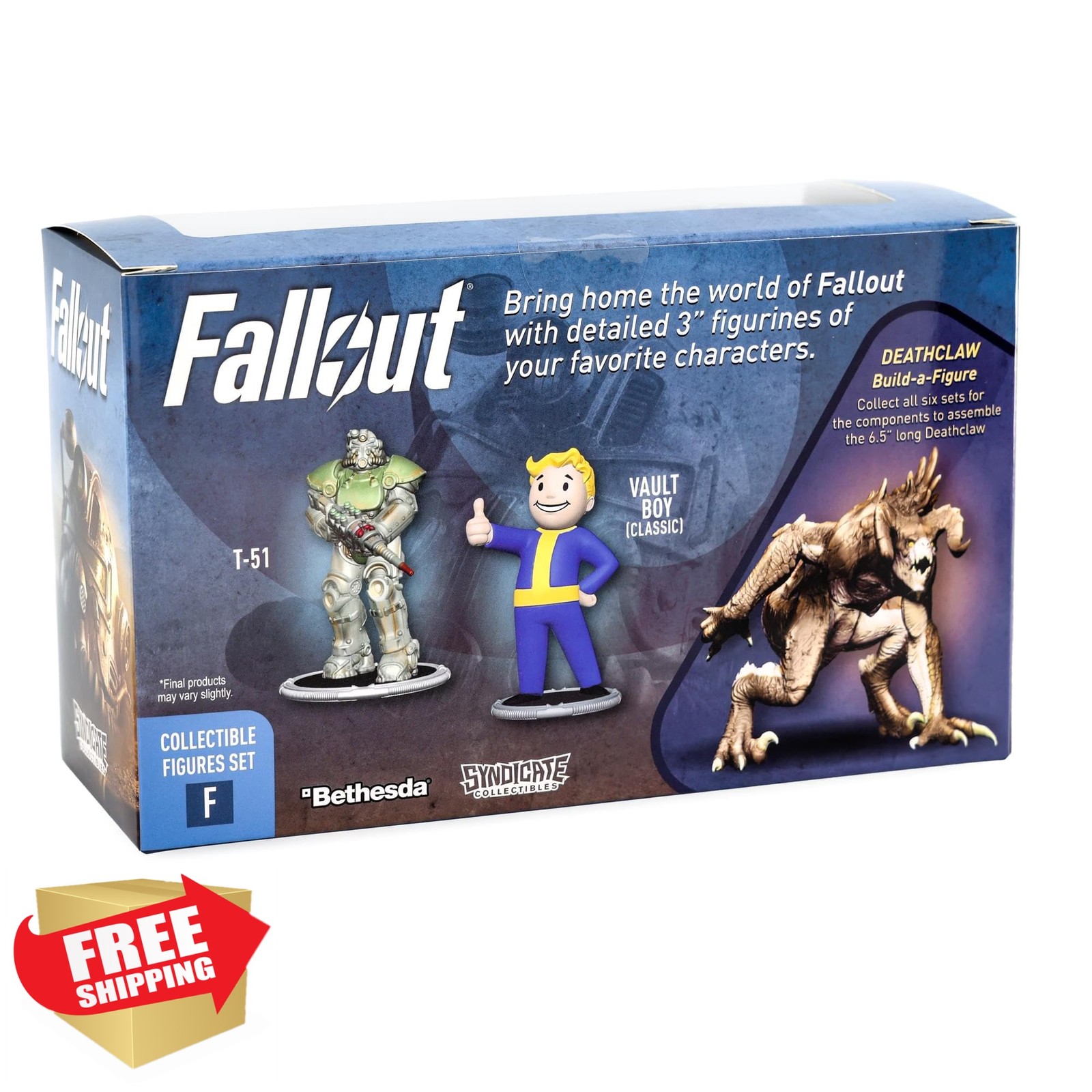 Toynk Fallout T-51 Power Armor and Vault Boy (Classic) 3-Inch Mini Figure Set…
