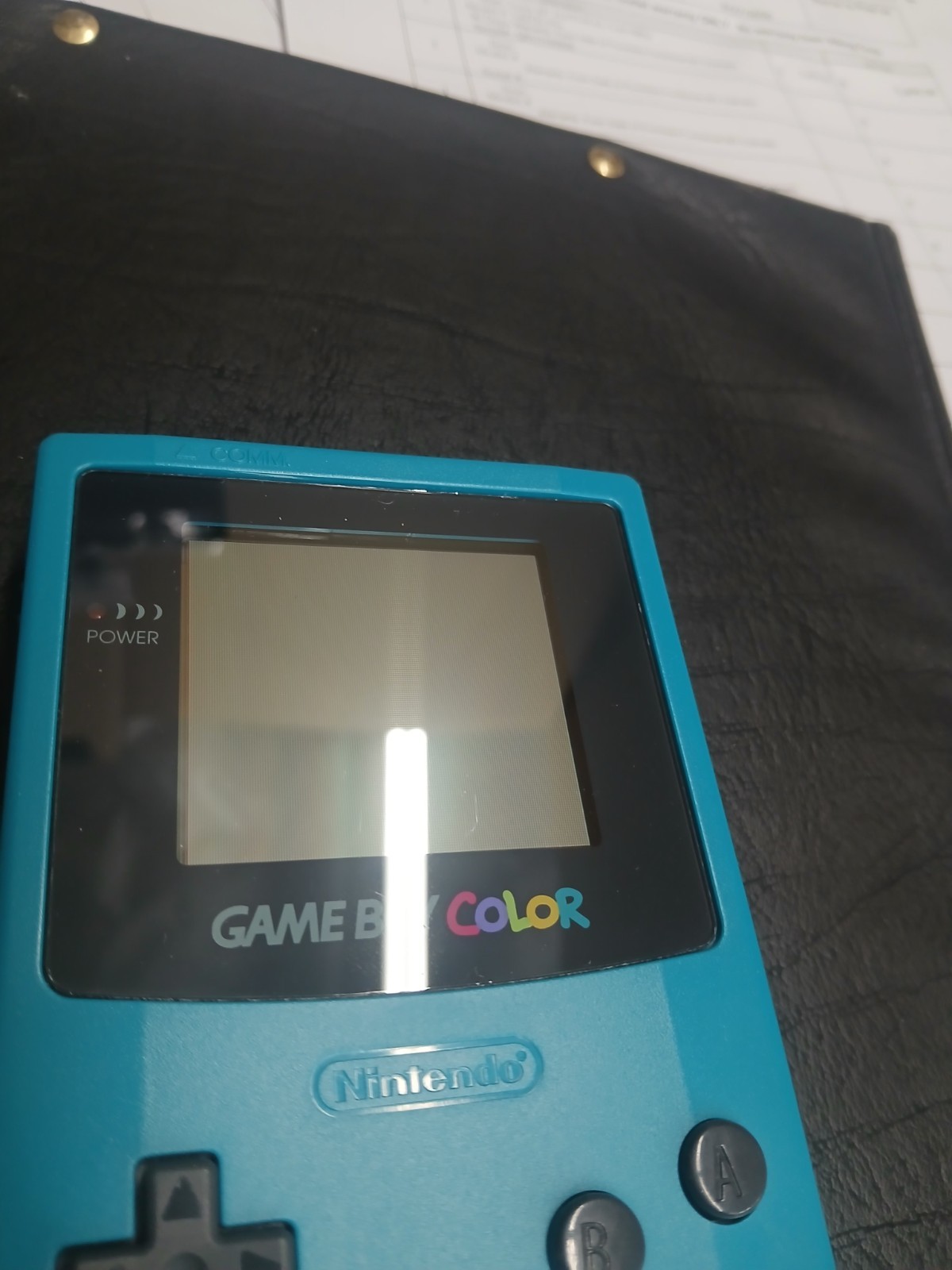 Nintendo Game Boy Color Blue Handheld System CGB-001 Color Screen Headphone