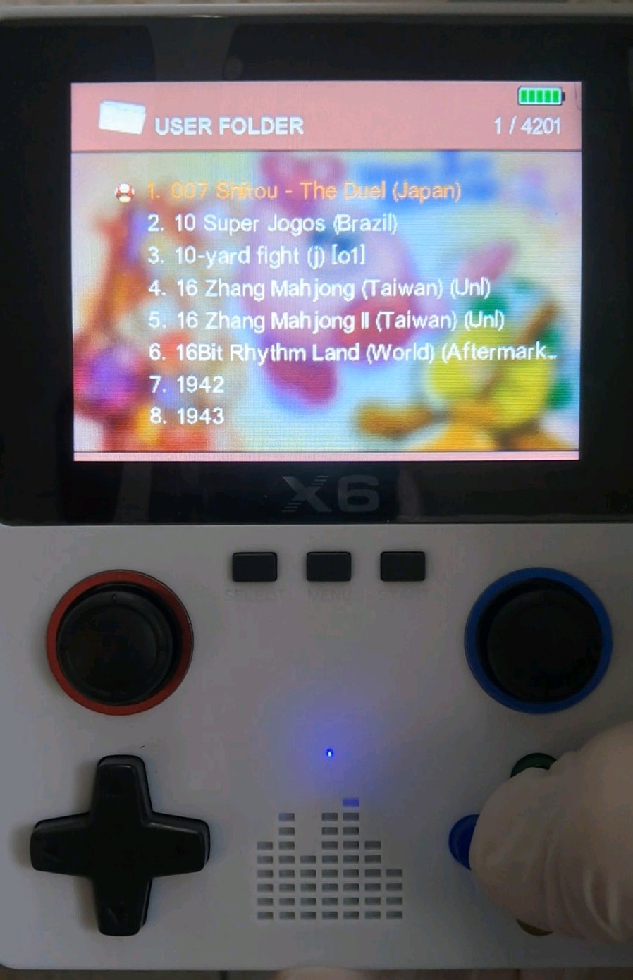 X6 Handheld Retro Game Console 4000+ Games 64GB 3.5″ IPS TV Out (White)