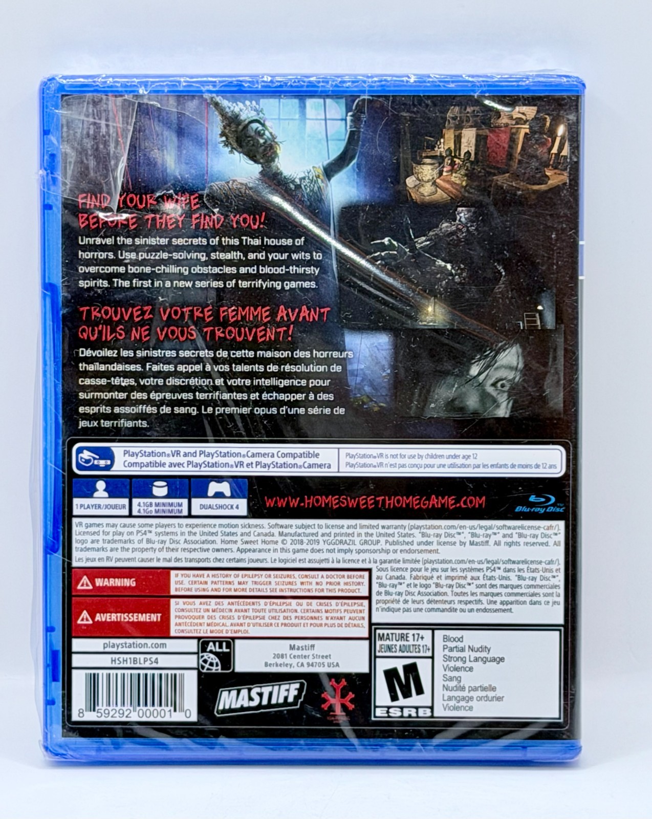 Home Sweet Home Game for Sony PlayStation 4 PS4/PSVR V – NEW SEALED
