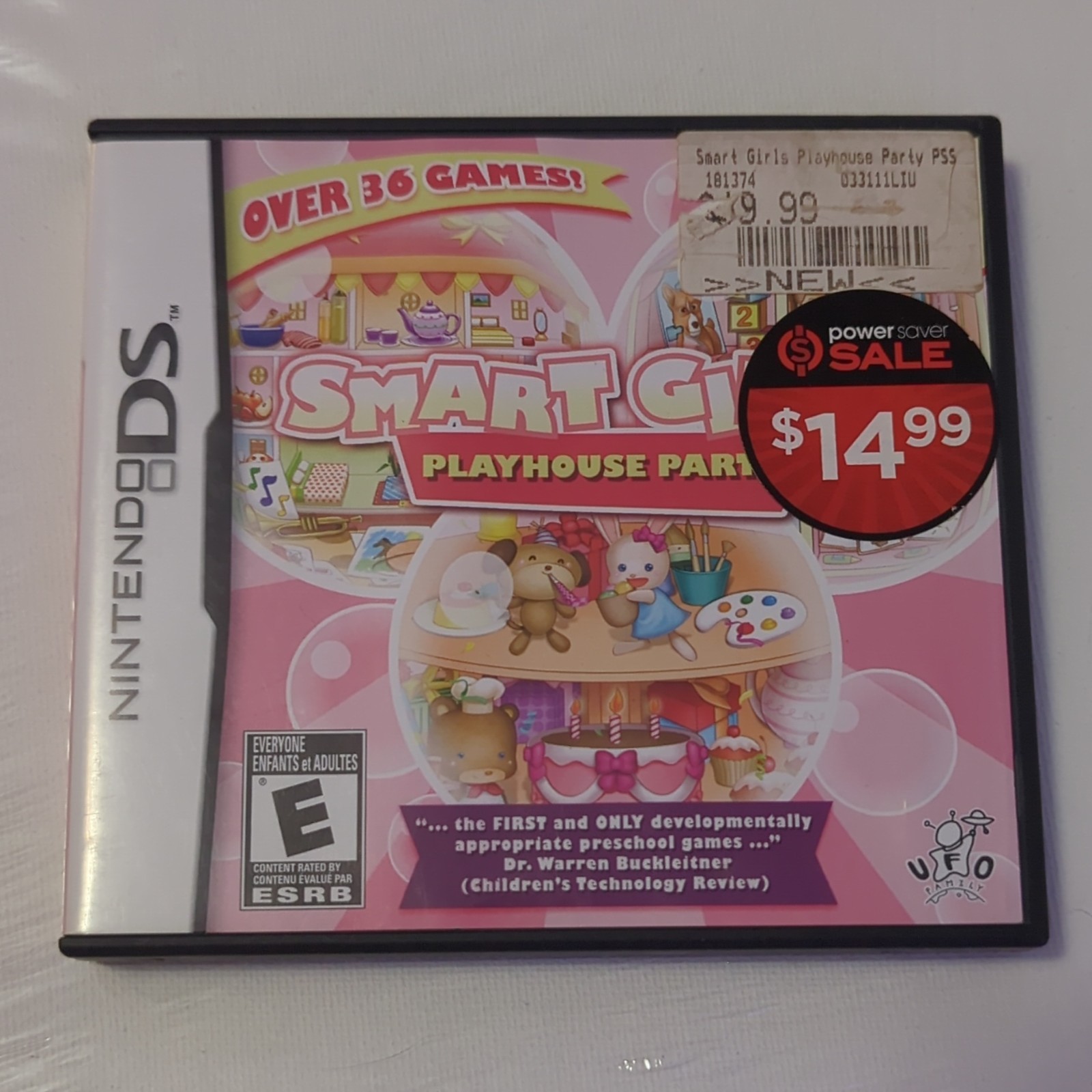 UFO Smart Girl’s Playhouse Party Nintendo DS Game w/manual E NTSC-U/C