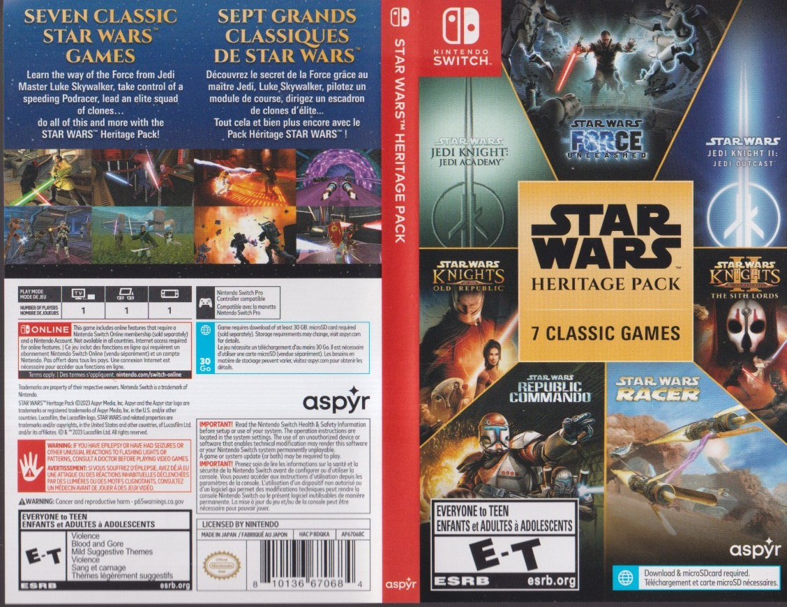 Star Wars Heritage Pack for Nintendo Switch – 7 Classic Games