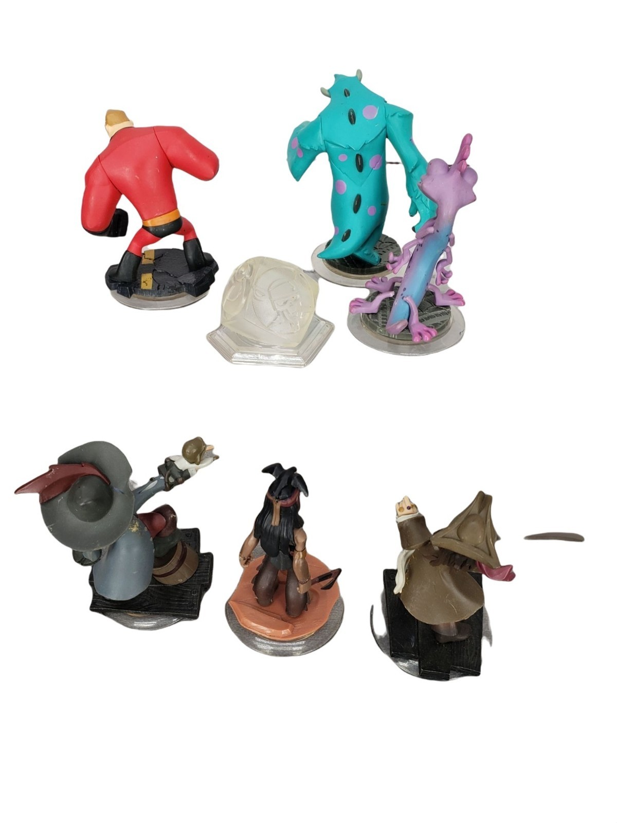 Disney Infinity Figures Lot Of 7 Featuring The Incredibles Pirates Of The Caribb