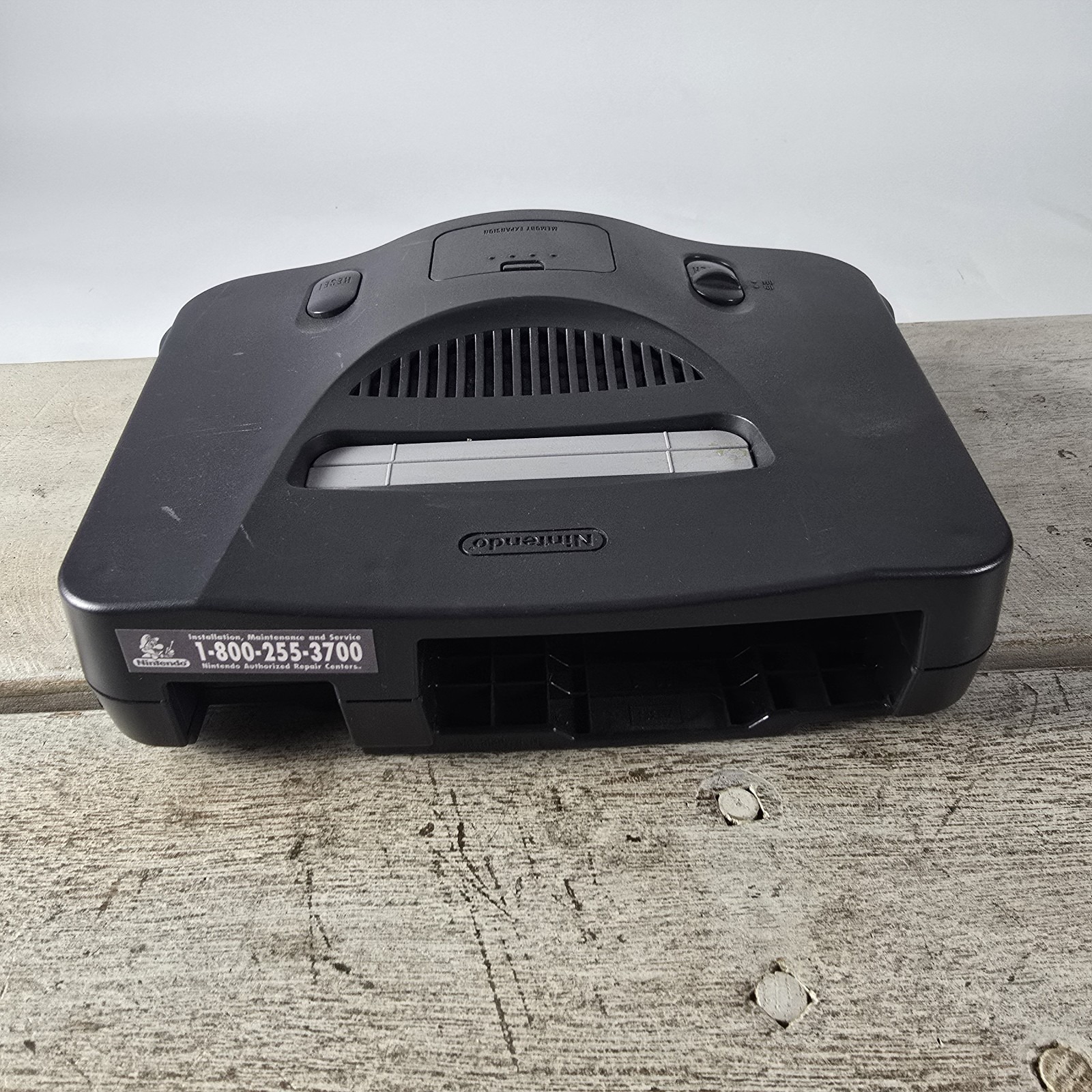 Nintendo 64 (NUS-001) Black Home Console w/ Expansion Pak Light Indicator Works