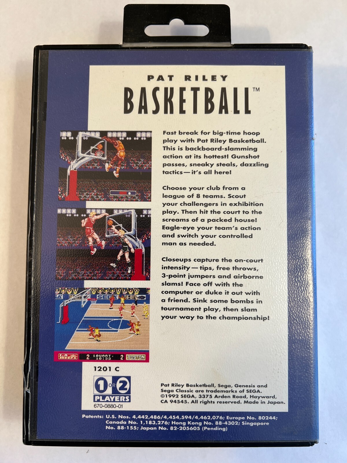 Pat Riley’s Basketball (Sega Genesis, 1990) – With Box
