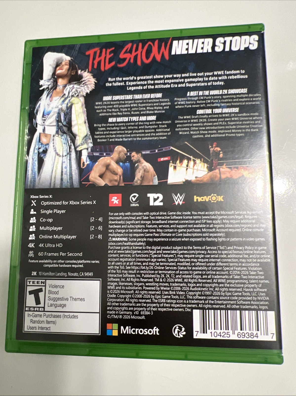 WWE 2K26 – Microsoft Xbox Series X- FREE SHIPPING included!