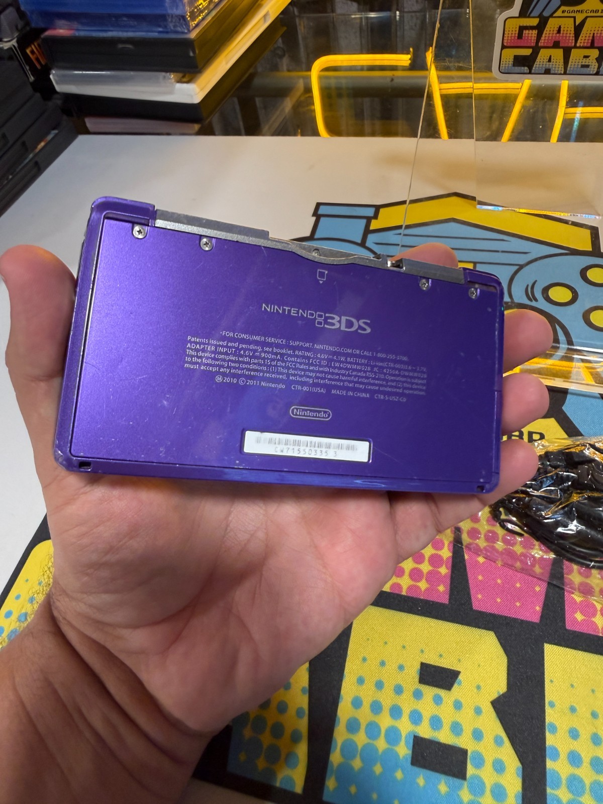 Nintendo 3DS Handheld Console Midnight Purple (Tested & Working)