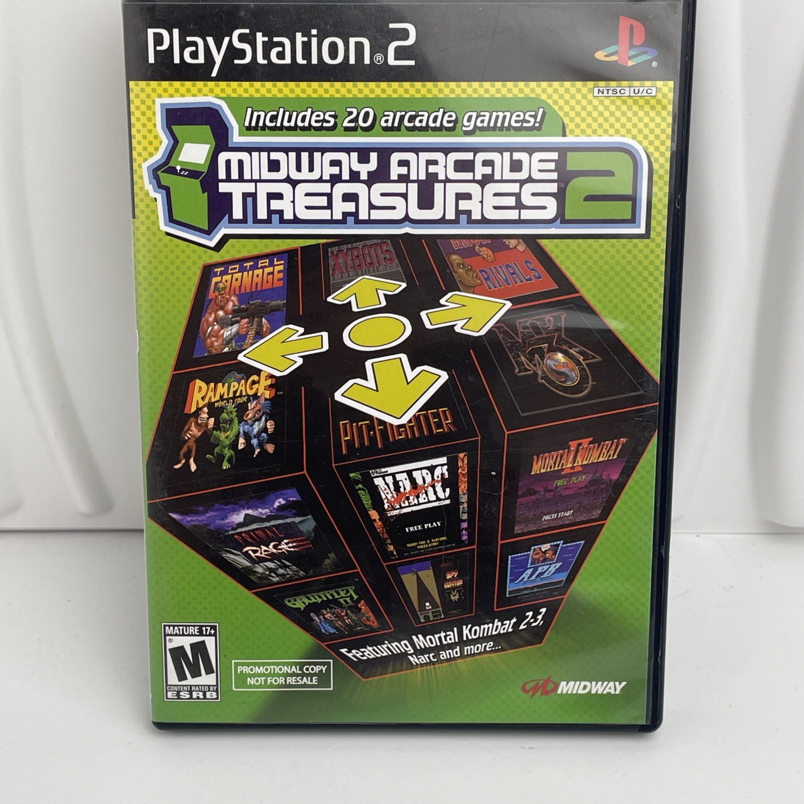 Midway Arcade Treasures 2 (PlayStation 2 PS2 2004) CIB Black Label Reg Card