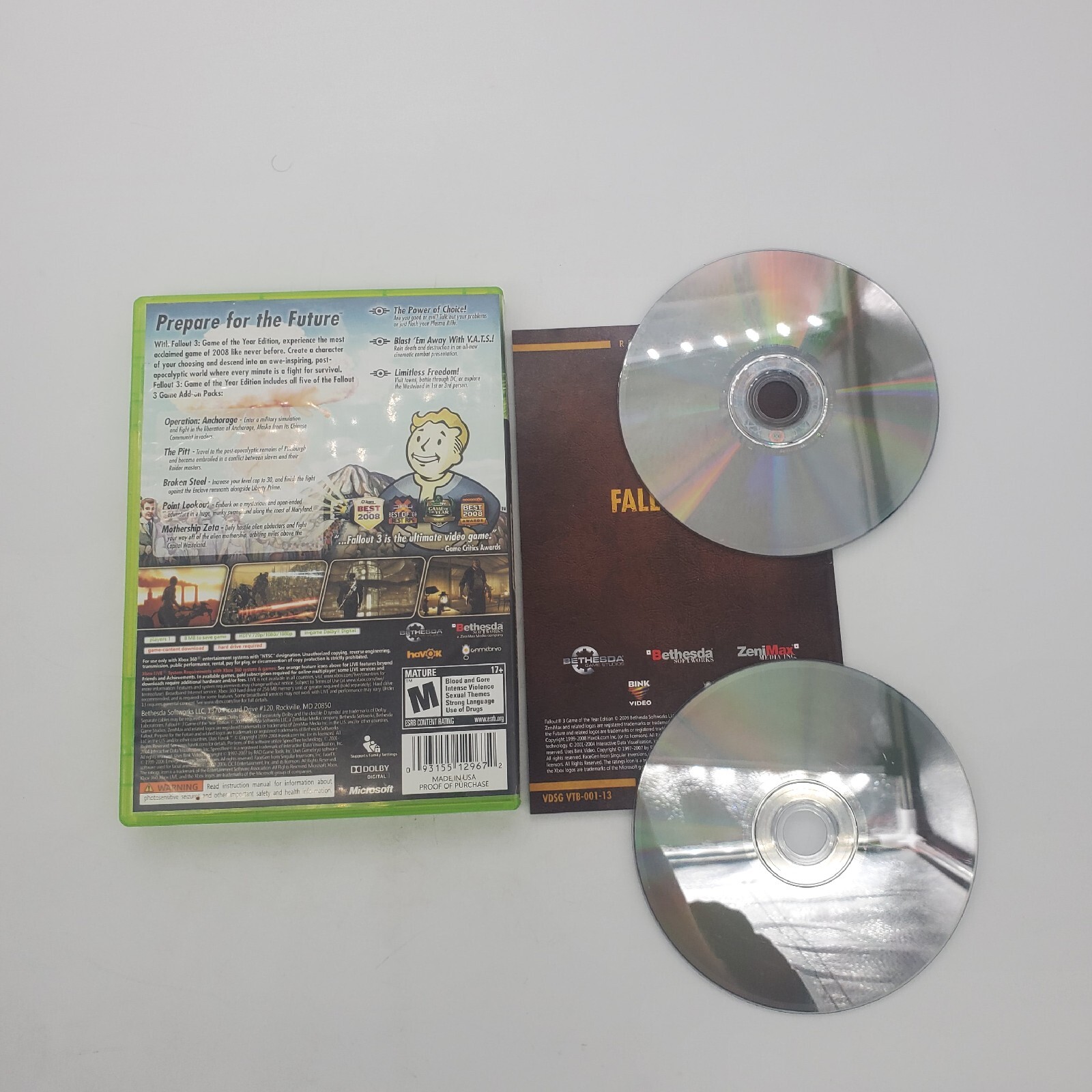 Fallout 3 — Game of the Year Edition (Microsoft Xbox 360, 2009) Complete