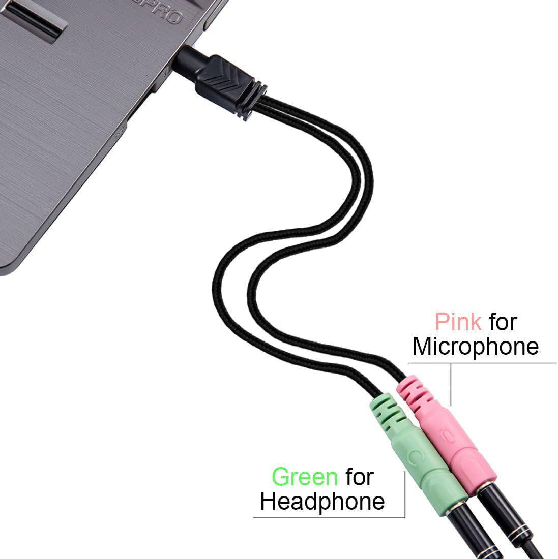 3.5Mm Jack Cable Headset Adapter Kit CTIA for Laptop PS4 Smartphone Xbox One