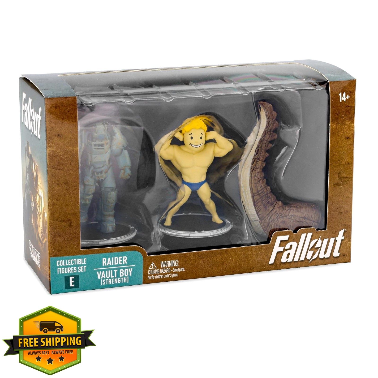 Toynk Fallout Raider and Vault Boy (Strong) 3-Inch Mini Figure Set 2-Pack for…