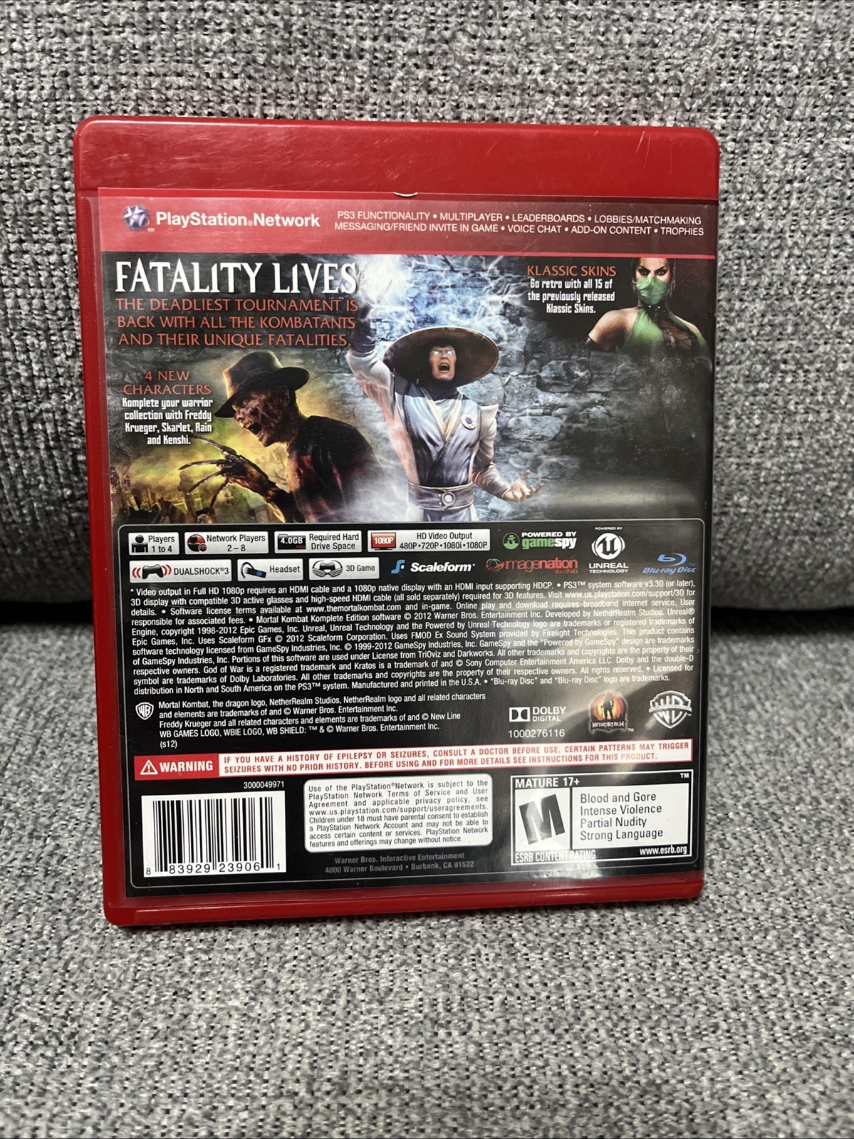 Sony Playstation 3 PS3 Mortal Kombat Komplete Edition Game 2012 Complete CIB