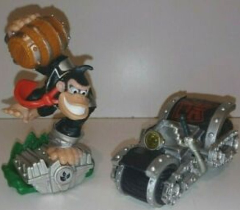 Skylanders Superchargers Dark Donkey Kong Amiibo Barrel Blaster Wii U & Trophy