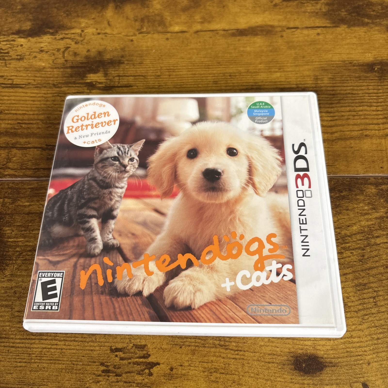 Nintendogs + Cats Golden Retriever & New Friends (Nintendo 3DS 2011) With Manual