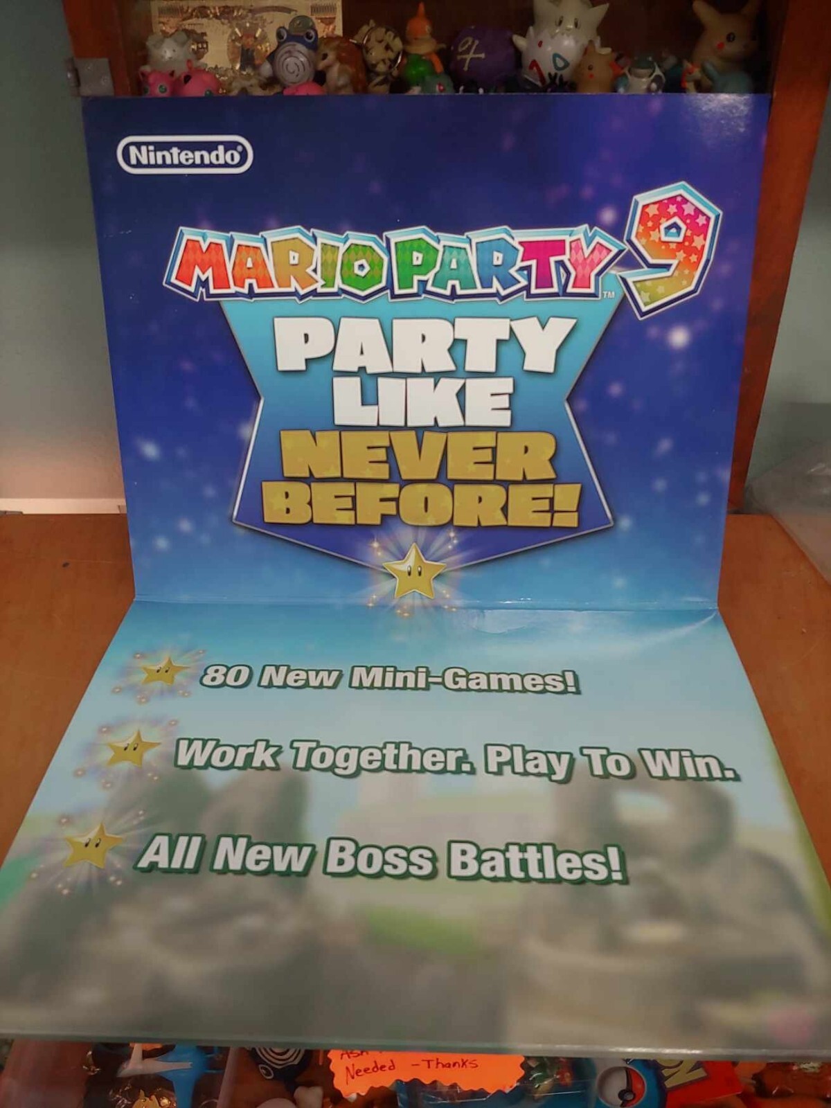 *Unused* MARIO PARTY 9 Merchandising 5 ft STANDEE Advertising Nintendo Wii 2012
