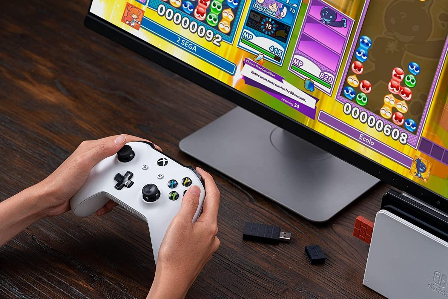 8Bitdo Wireless USB Adapter for Switch, Windows, Mac & Raspberry Pi – Brown