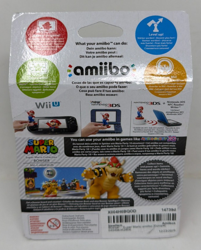 Bowser Super Mario Bros Series Amiibo Nintendo New In Damaged Box!