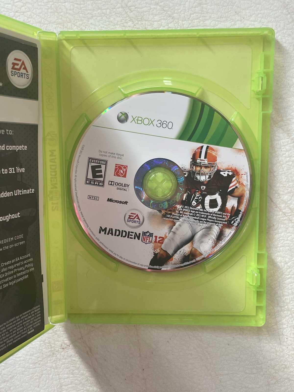 EA Sports Madden NFL 12 Xbox 360 Sports Game E-Everyone
