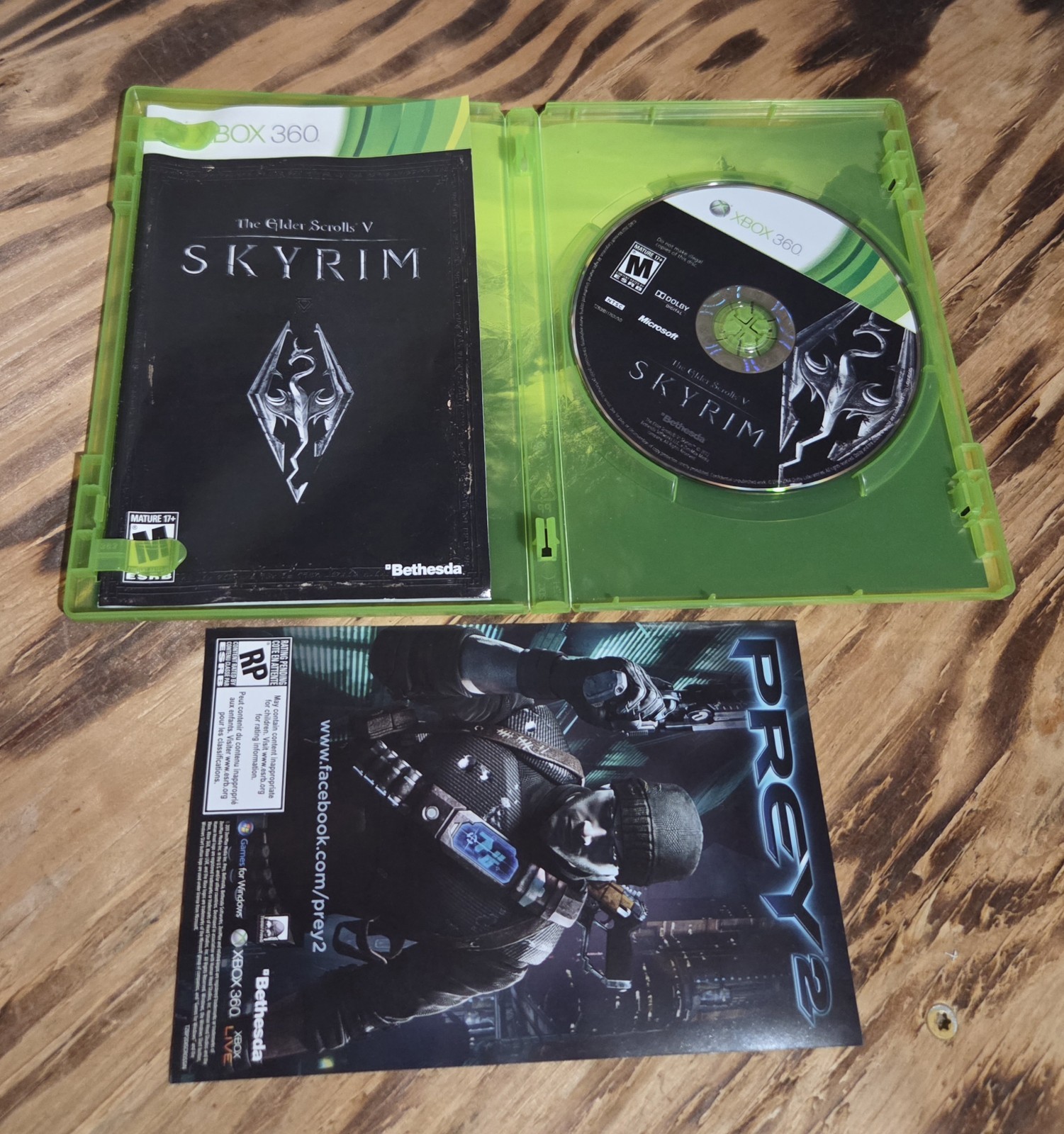 Elder Scrolls V: Skyrim (Microsoft Xbox 360, 2011) Missing Map. Manual Included