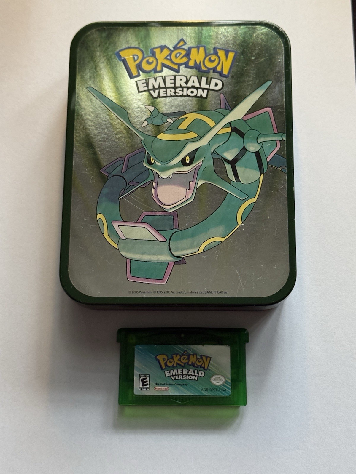 Pokémon Emerald Authentic w/PreOrder Tin, Tested Working, New Battery, Manual