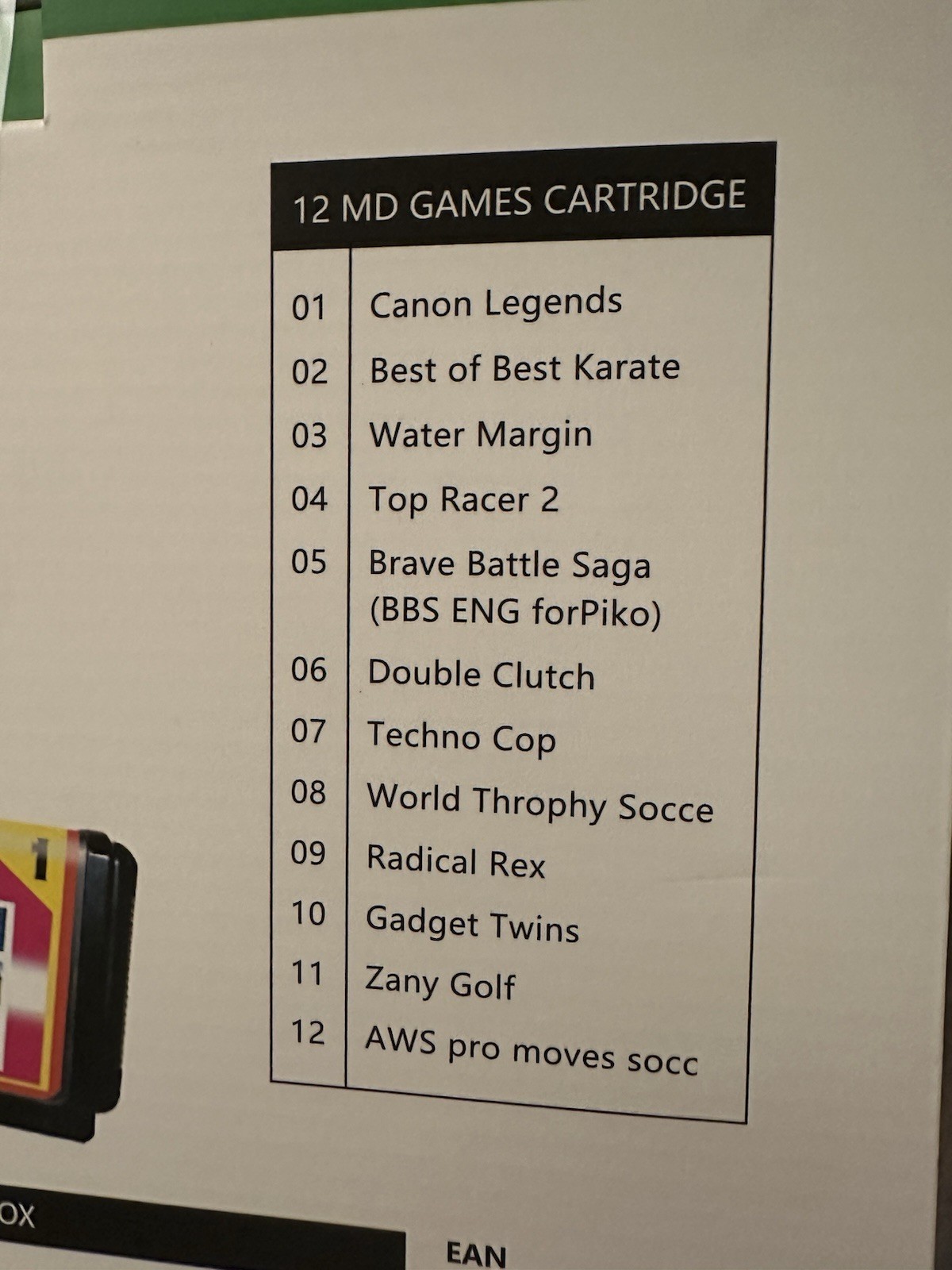 Retro Game Console 12 MD Games Cartridge Portable 18 Built-in PIKO – 30 Games