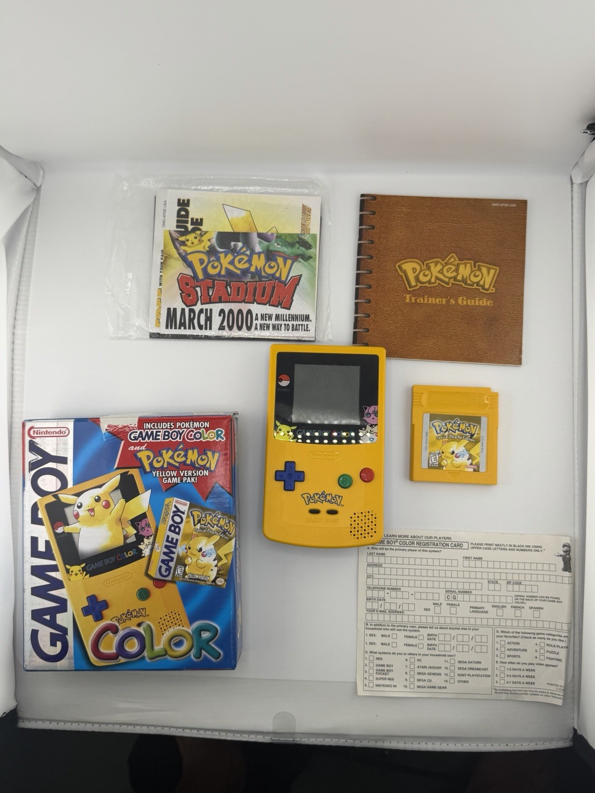 Nintendo Game Boy Color Pokemon Yellow Pikachu Special Edition Authentic Tested