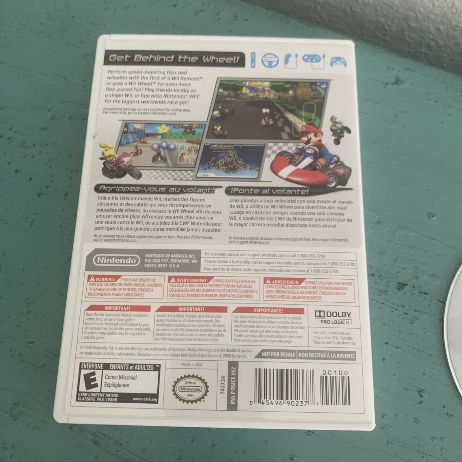 Nintendo Wii Game Mario Kart Wii Complete With Manual Racing Classic Very Good