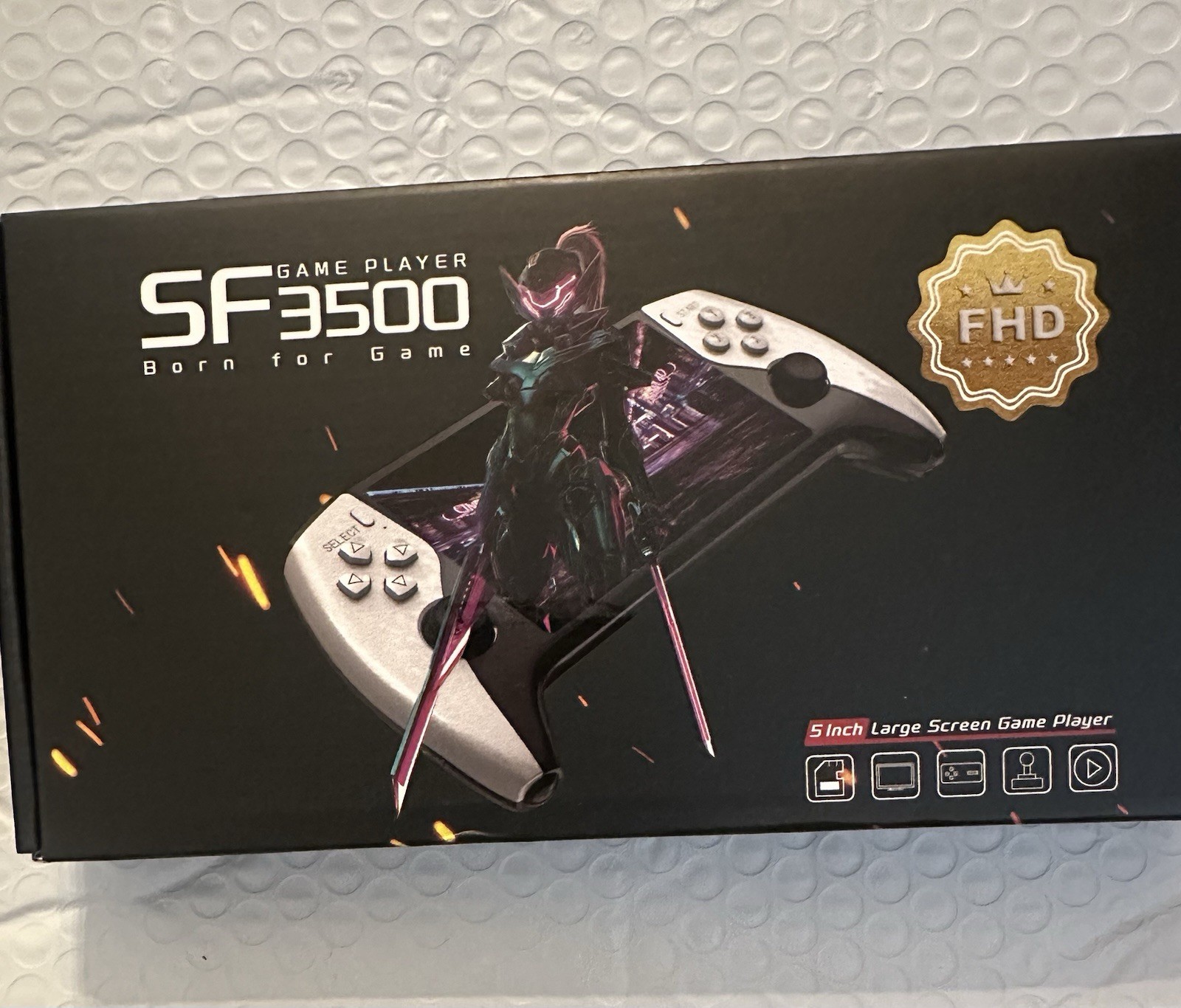 SF3500 Retro Handheld Gaming System 5 Inch Screen Game Player Dual Core NEW