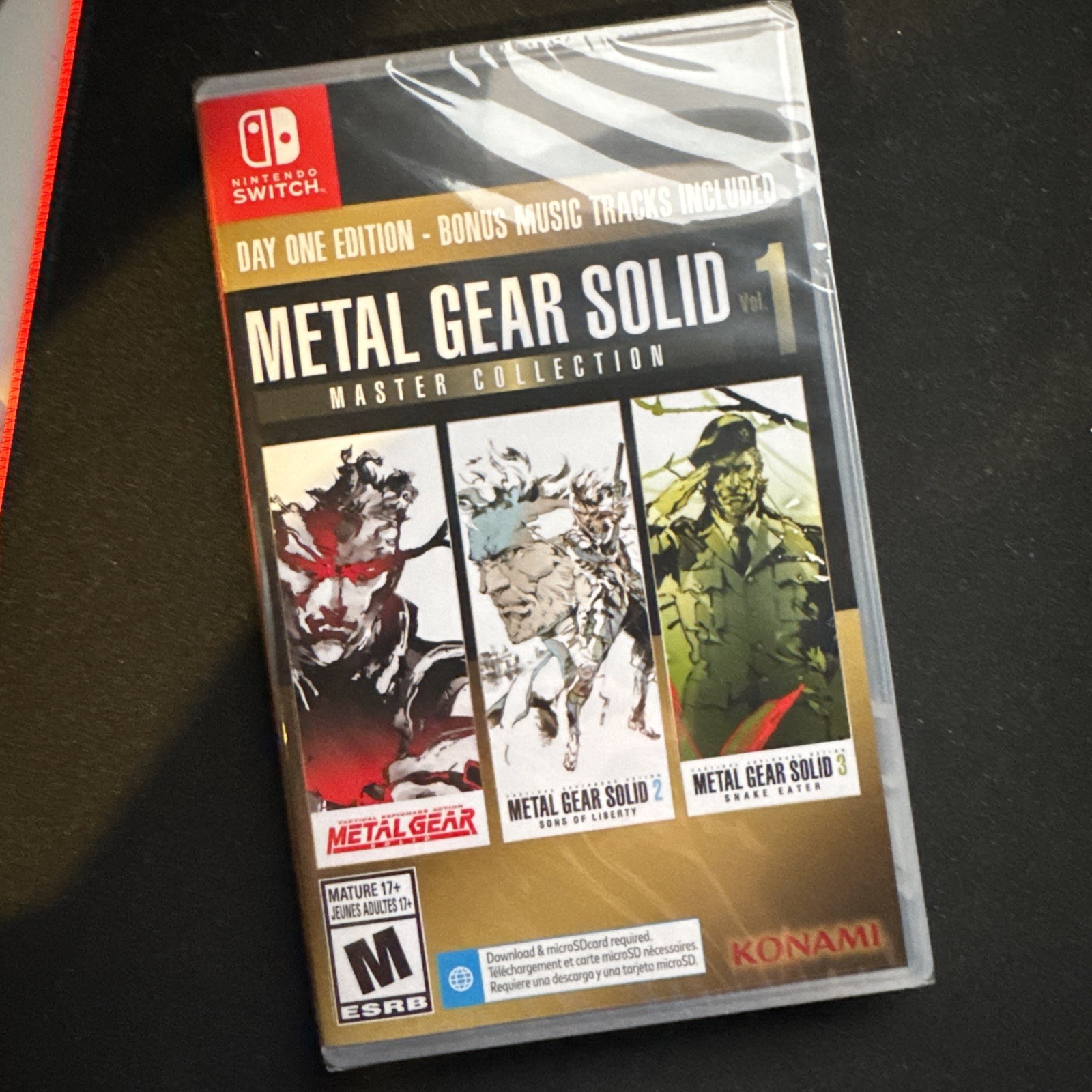 Konami Metal Gear Solid Master Collection Vol. 1 Switch Day One Bonus SEALED