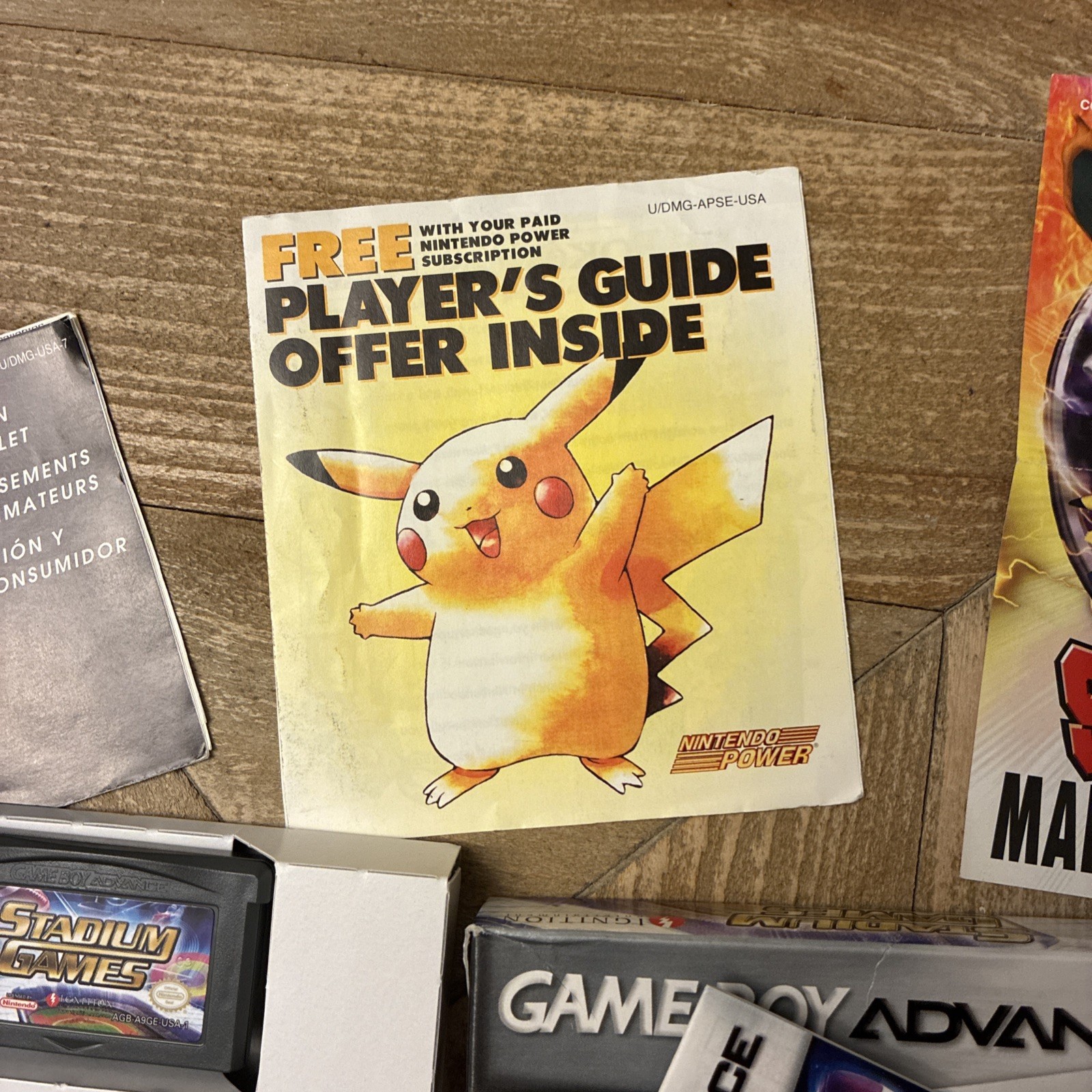 Pokemon Stadium N64 Red Blue Yellow Gameboy Insert March 2000 Poster + Guide!!!