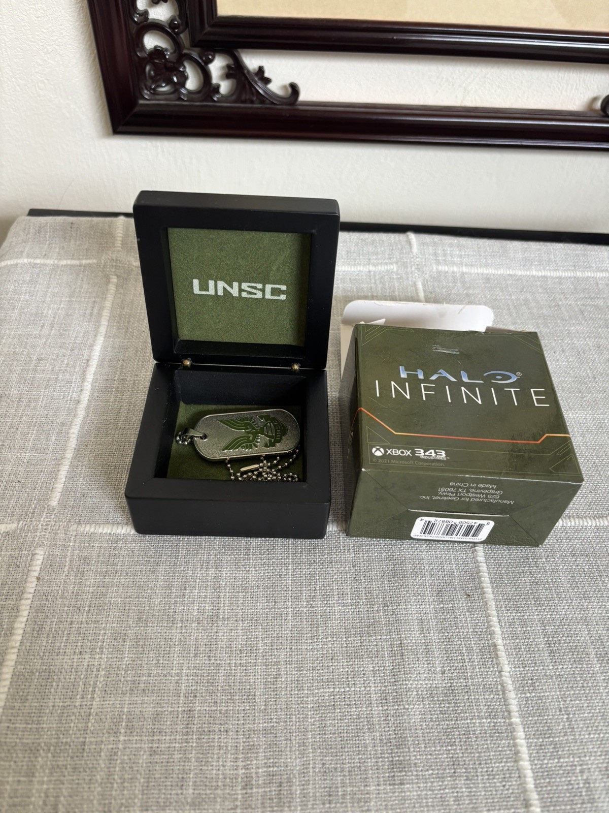 Halo Infinite UNSC Gamestop Dog Tags/Necklace