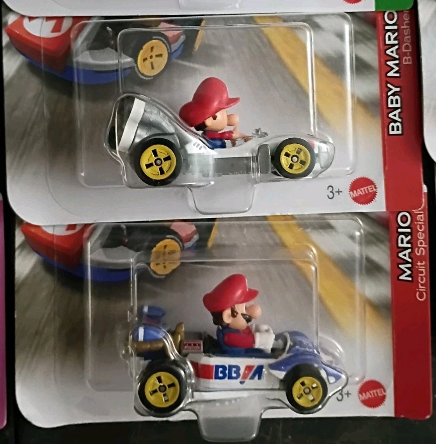 15-PK SUPER MARIO KART Hot Wheels Lot Dry Bones Waluigi Rosalina Peach Luigi