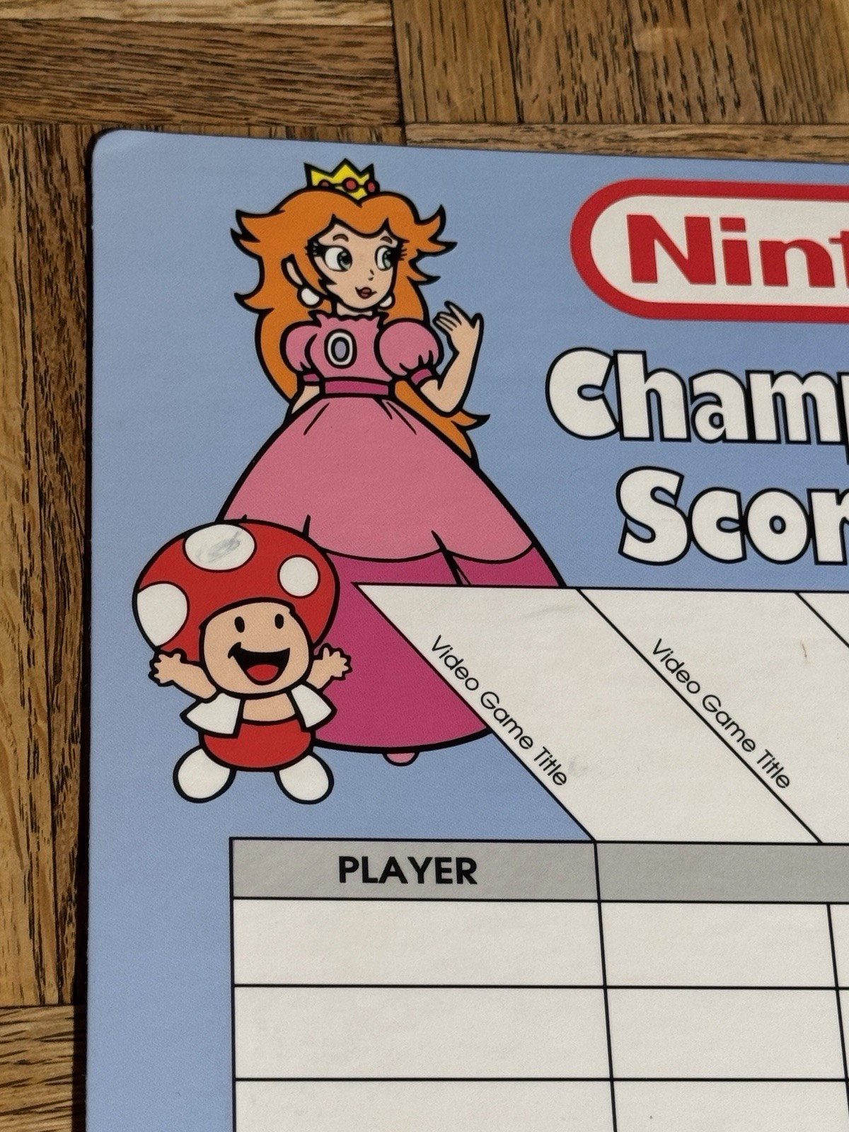 Vintage 1990 Nintendo Championship Scoreboard Super Mario Bros Rare NES Promo