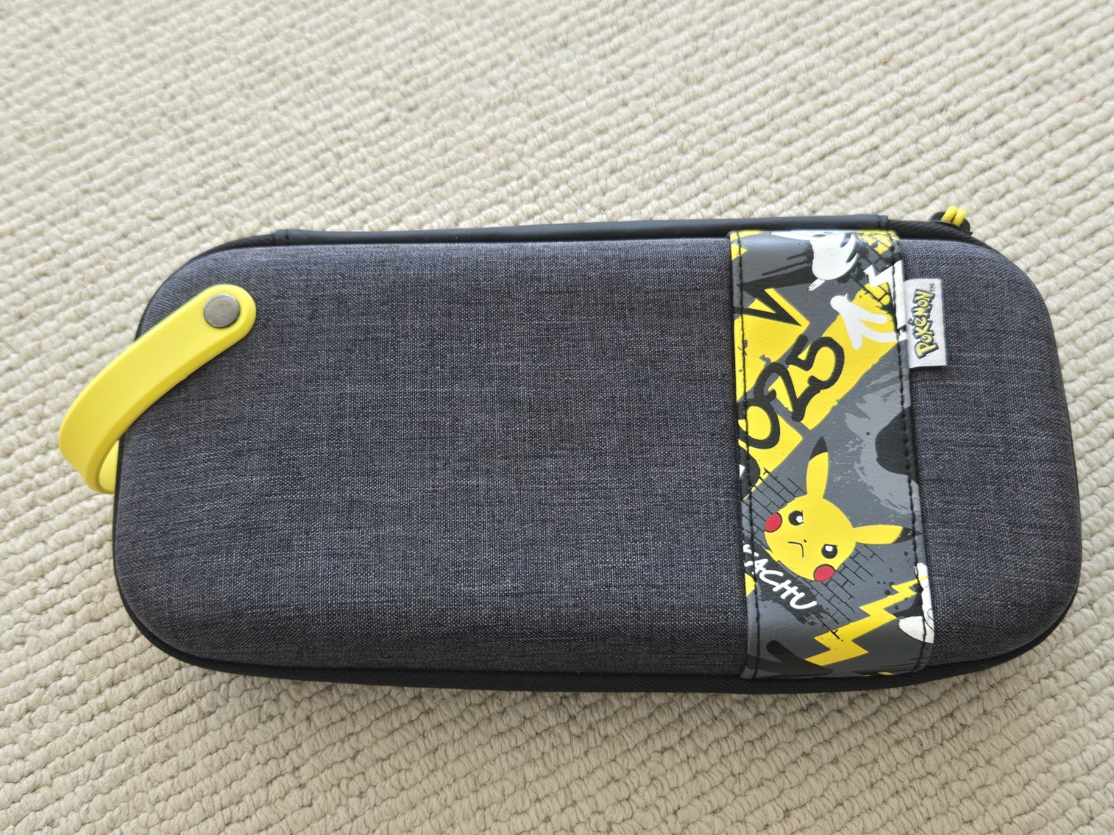 Nintendo Switch Pikachu Carrying Case • Hard Shell Travel Case • Black/Yellow