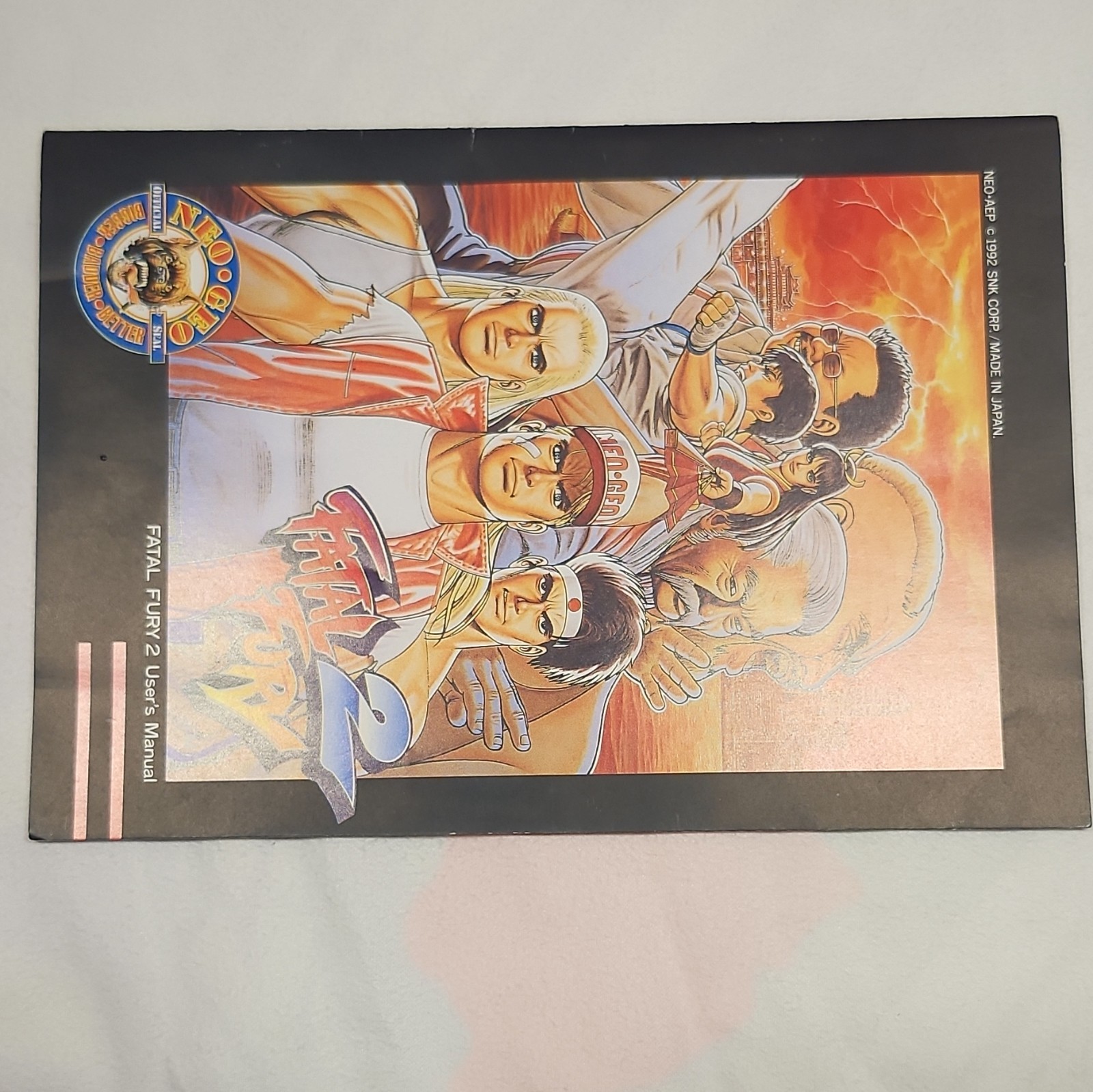 Near Mint – Fatal Fury 2 -DOG TAG – SNK Neo Geo AES – CIB Complete US Authentic
