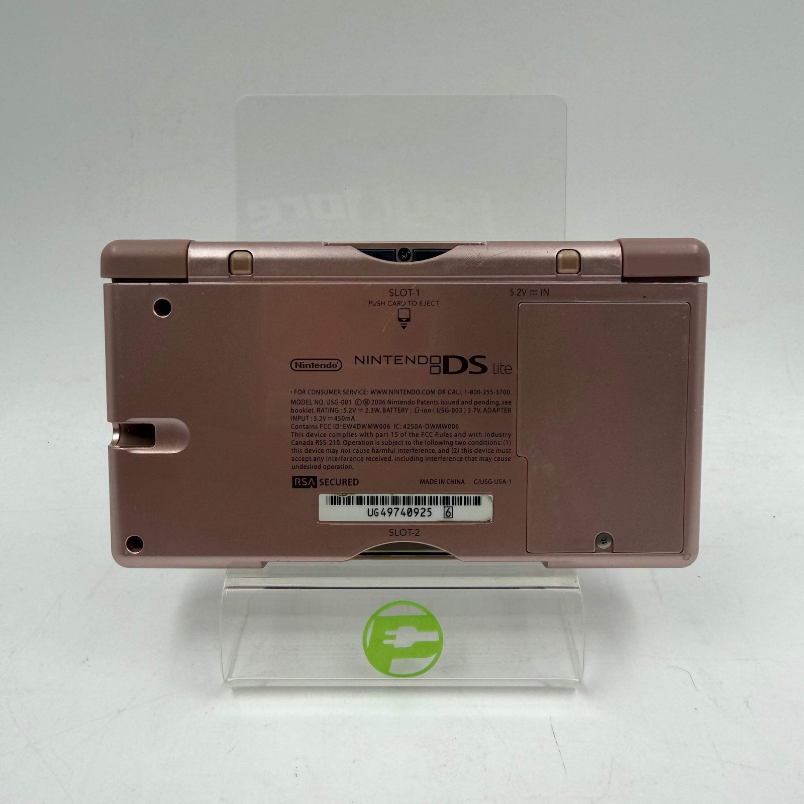 Nintendo DS Lite Handheld Game Console USG-USA-1 Pink