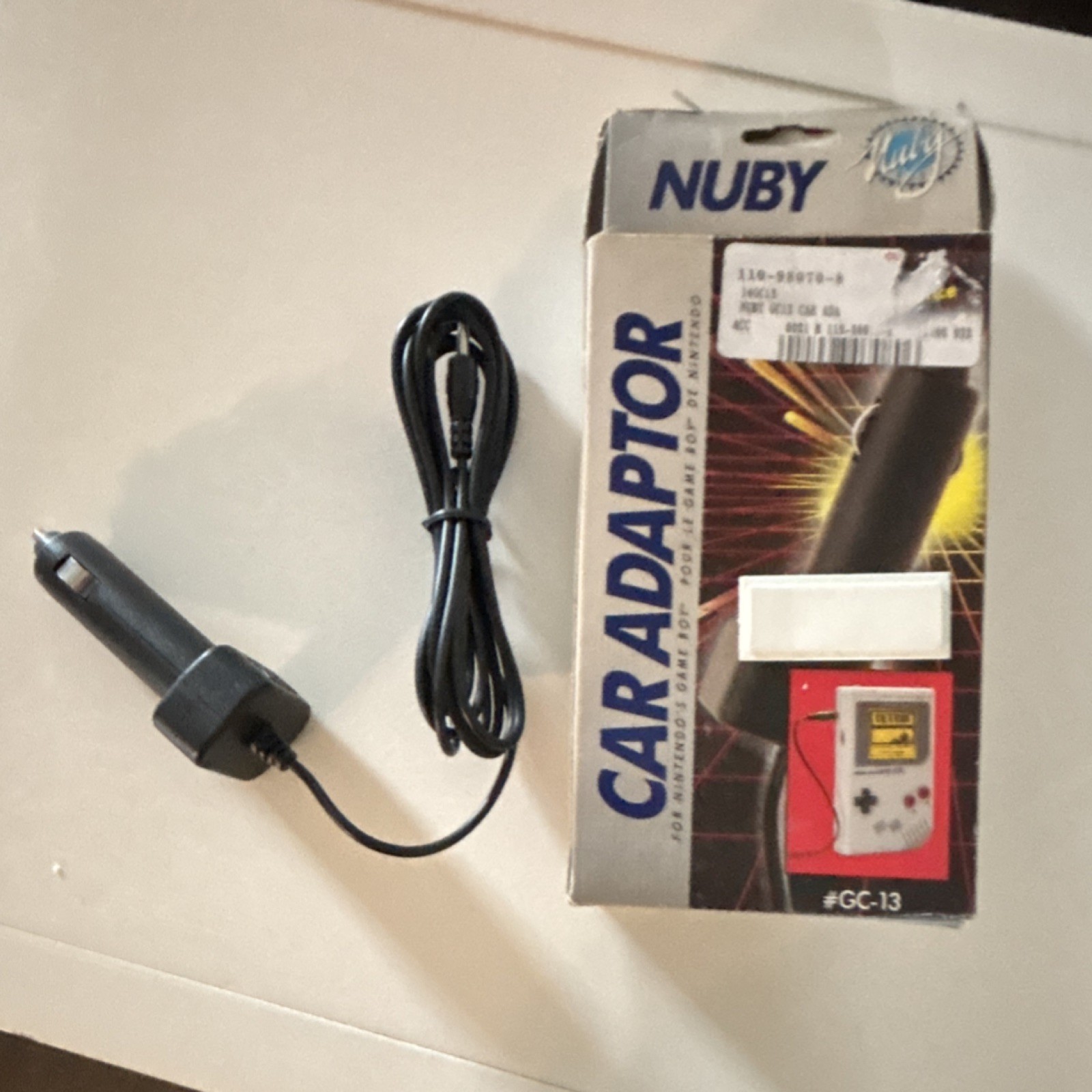 Nuby Car Charger GC-13 for Nintendo Game Boy, 3.048m Cable, Black