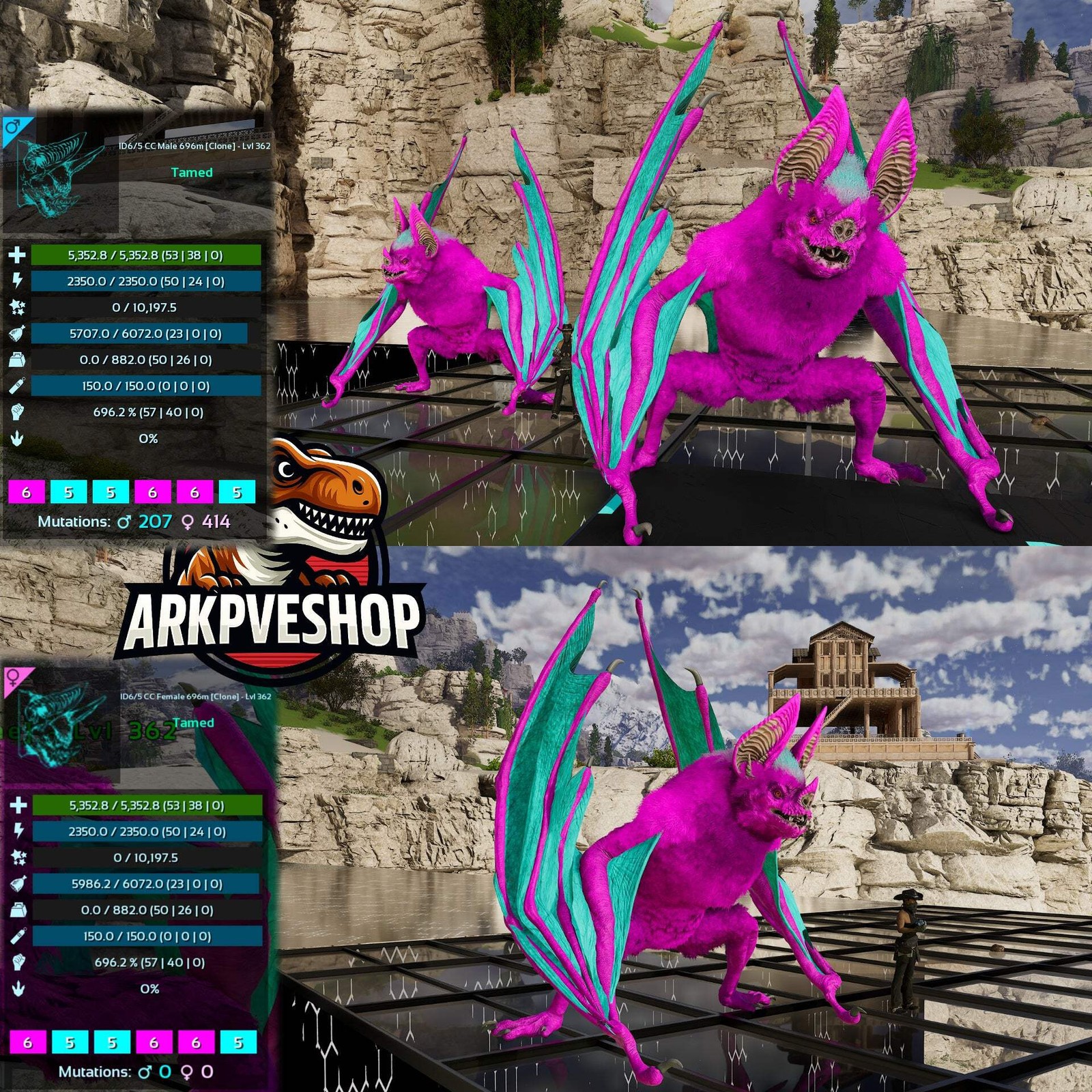 Desmodus Lvl362 696Melee Clone ASA PVE 🦖ARK Survival Ascended